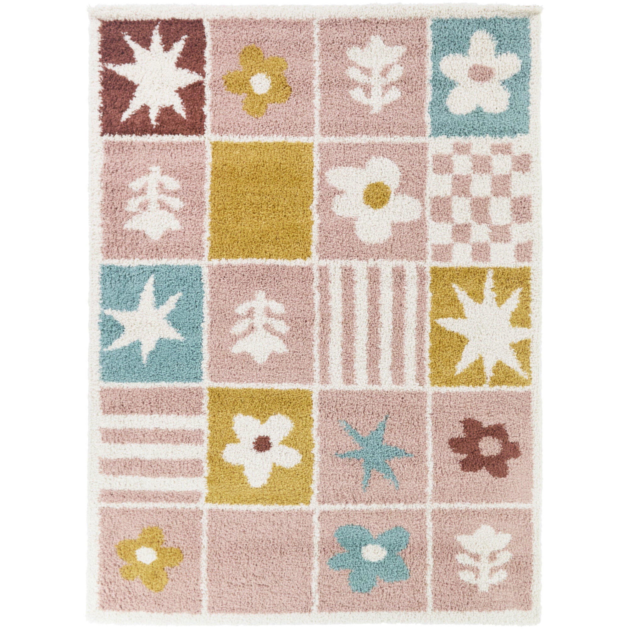 Balta Rugs Colorblock 5' 3" x 7' Area Rug, Multi, large