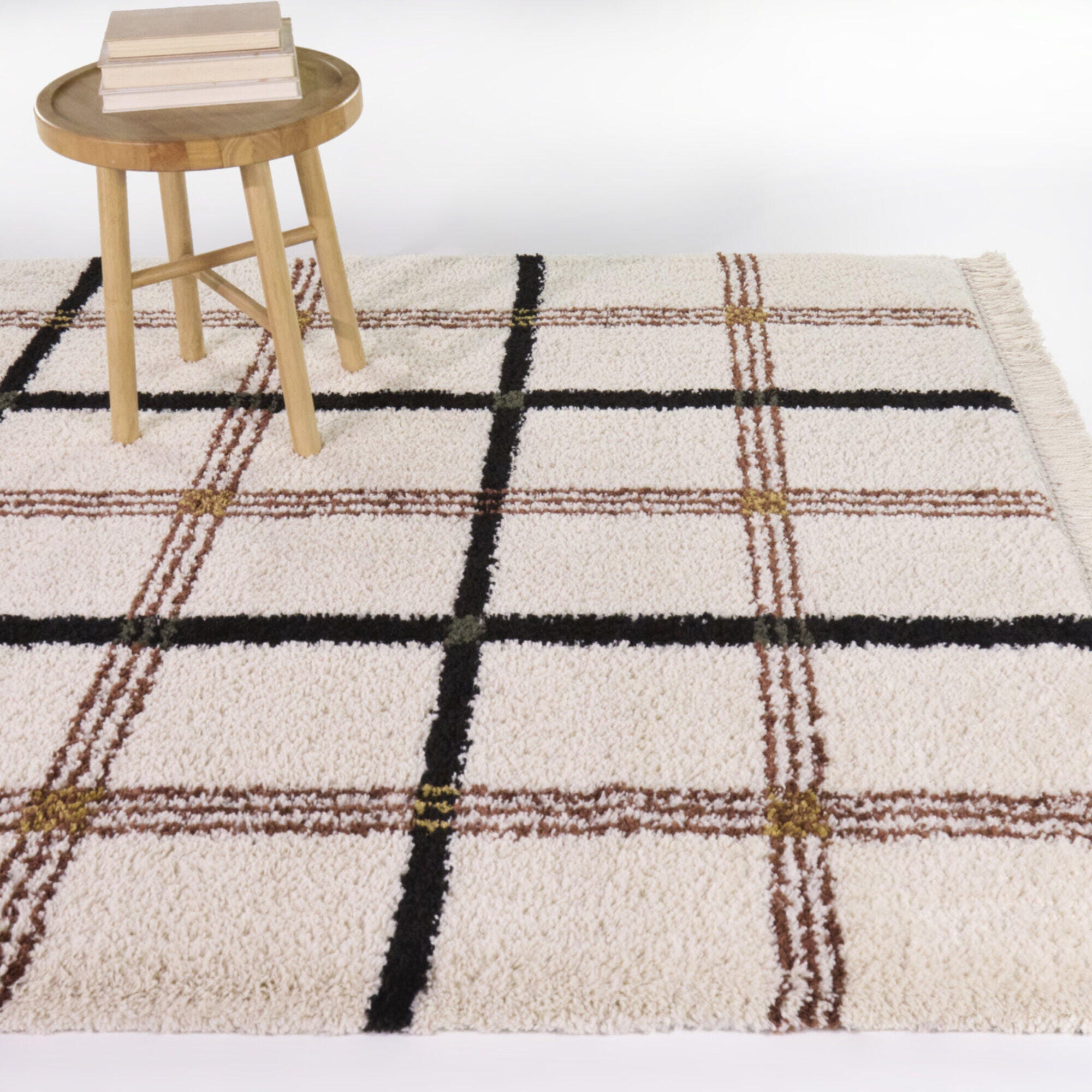 Balta Rugs Plaid 7' 10" x 10' Area Rug, Beige, rollover