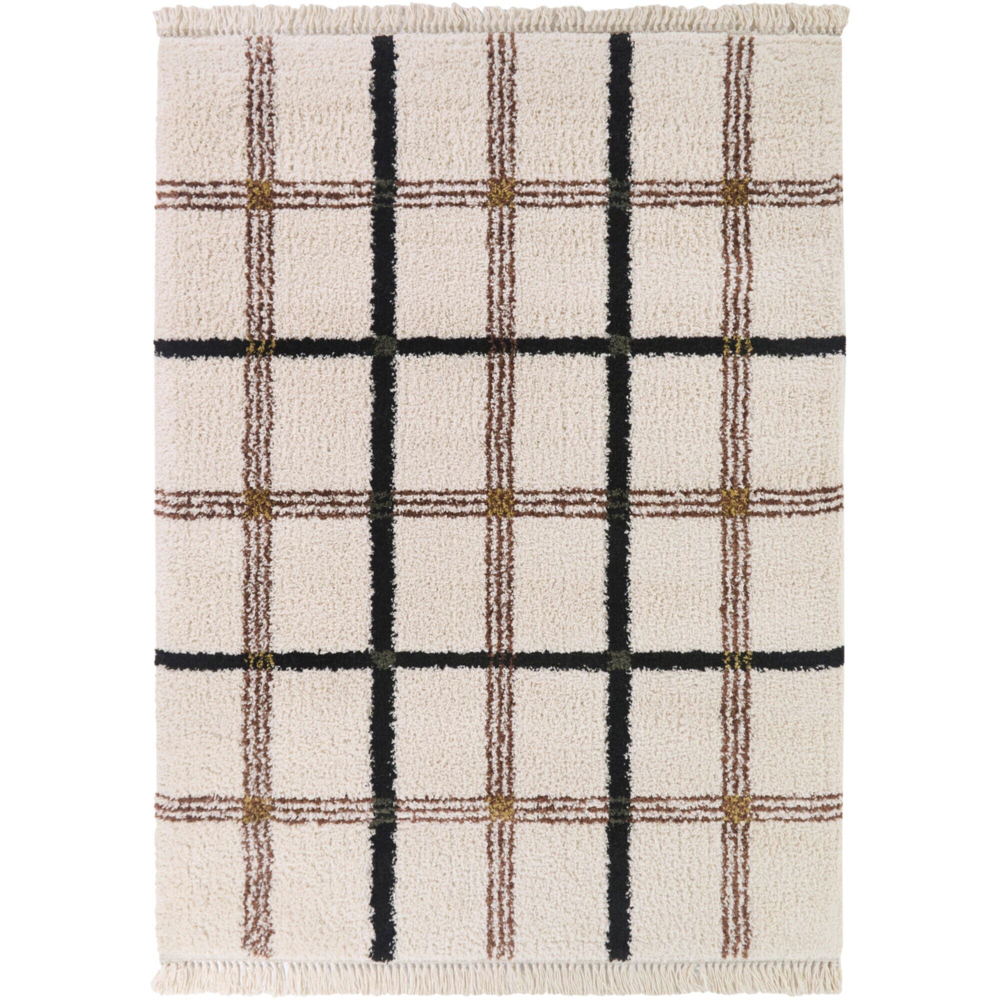 Balta Rugs Plaid 7' 10" x 10' Area Rug, Beige, large