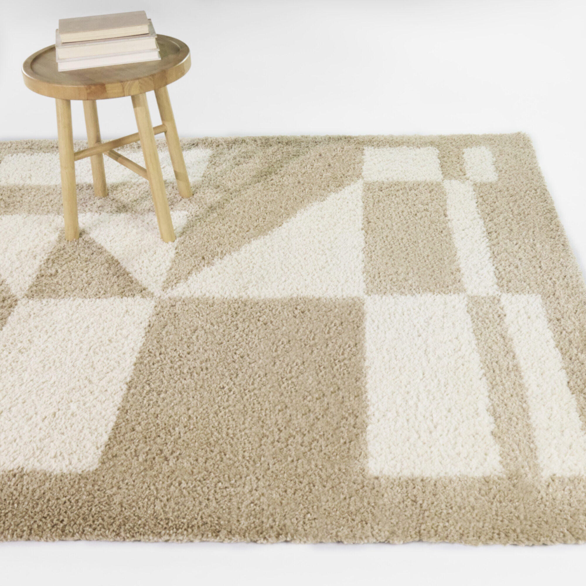 Balta Rugs Shag 5' 3" x 7' Area Rug, Beige/Ivory, rollover