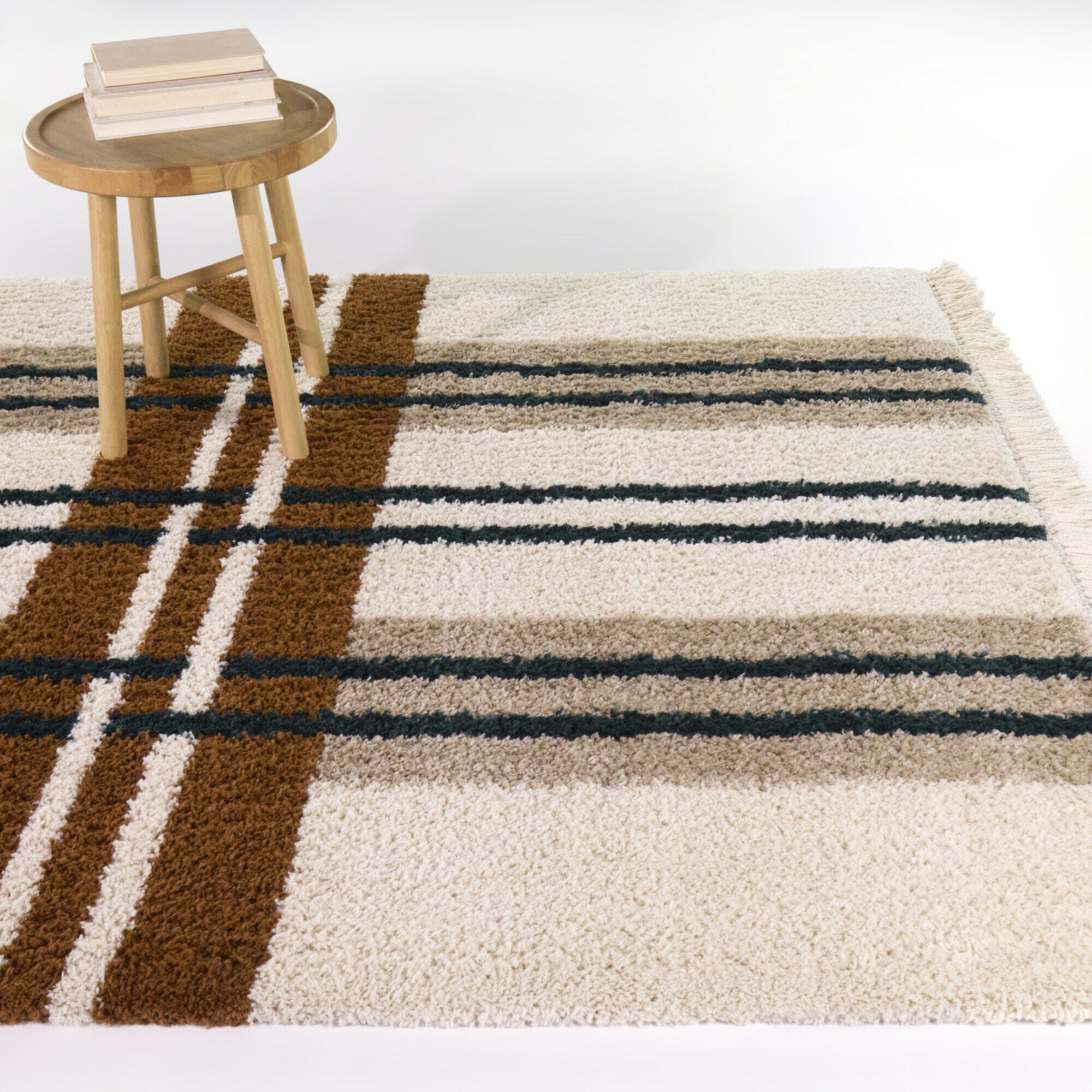 Balta Rugs Striped 7' 10" x 10' Area Rug, Beige, rollover