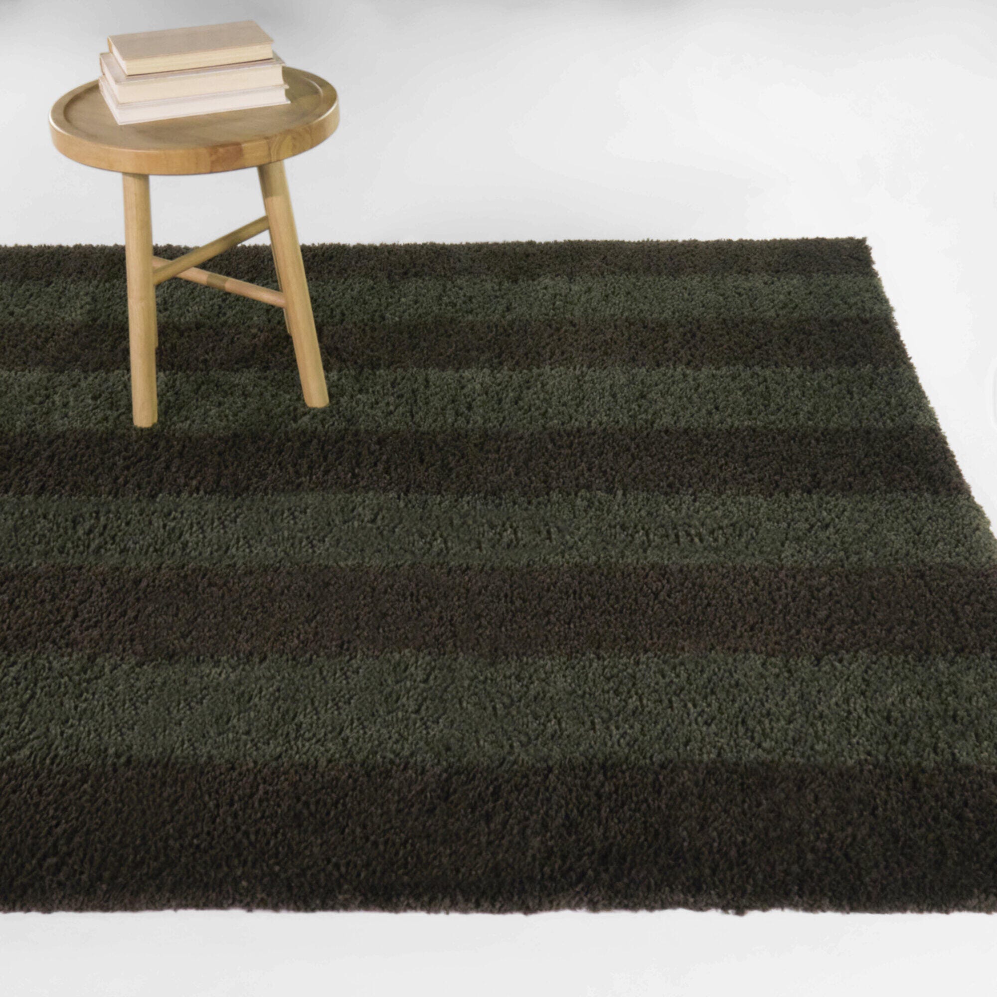 Balta Rugs Striped Shag 7' 10" x 10' Area Rug, Green/Brown, rollover