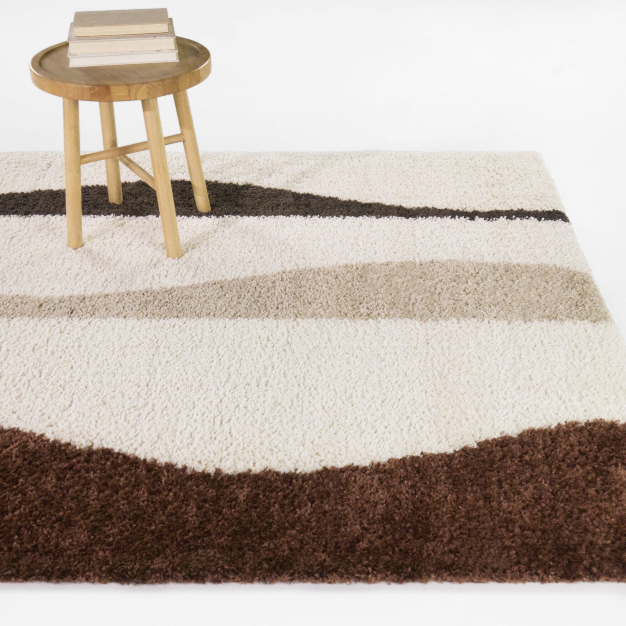 Balta Rugs Waves 5' 3" x 7' Area Rug, Rust/Ivory, rollover