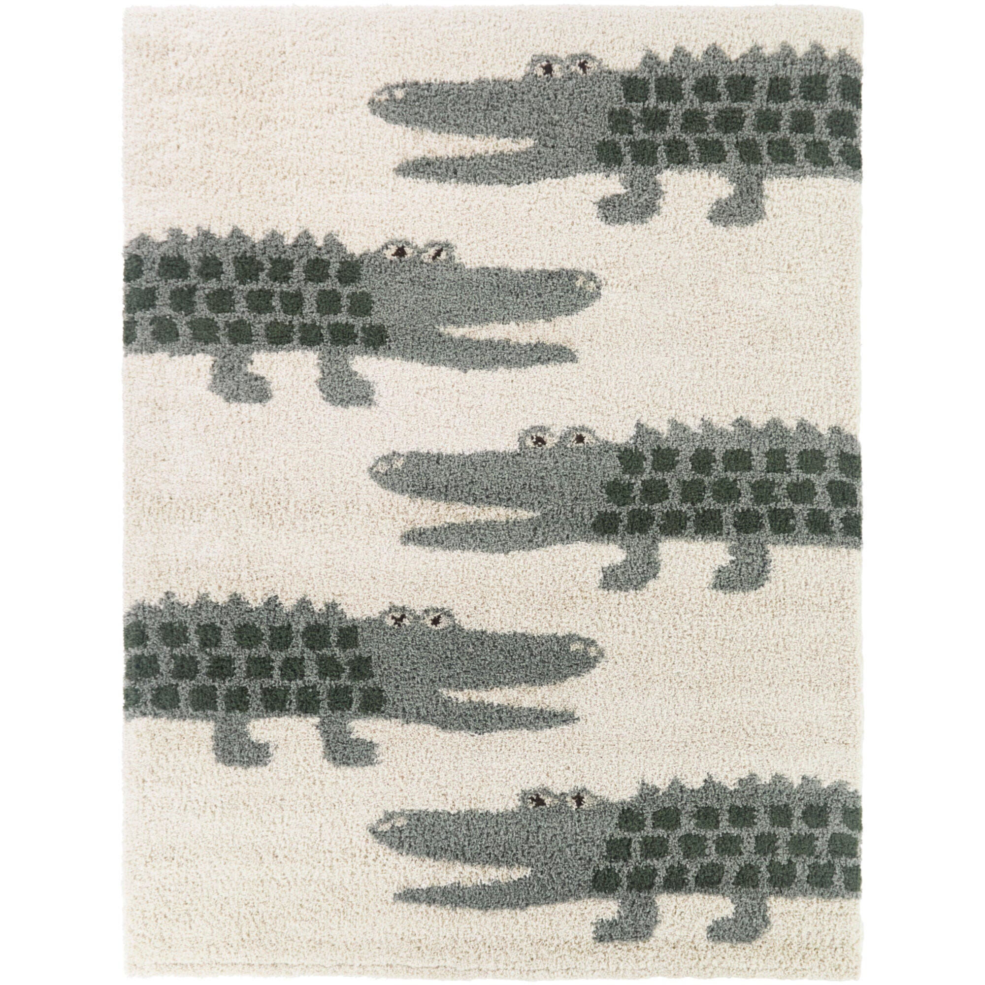 Balta Rugs Alligator 4' 4" x 6' Area Rug, Blue/Green, large