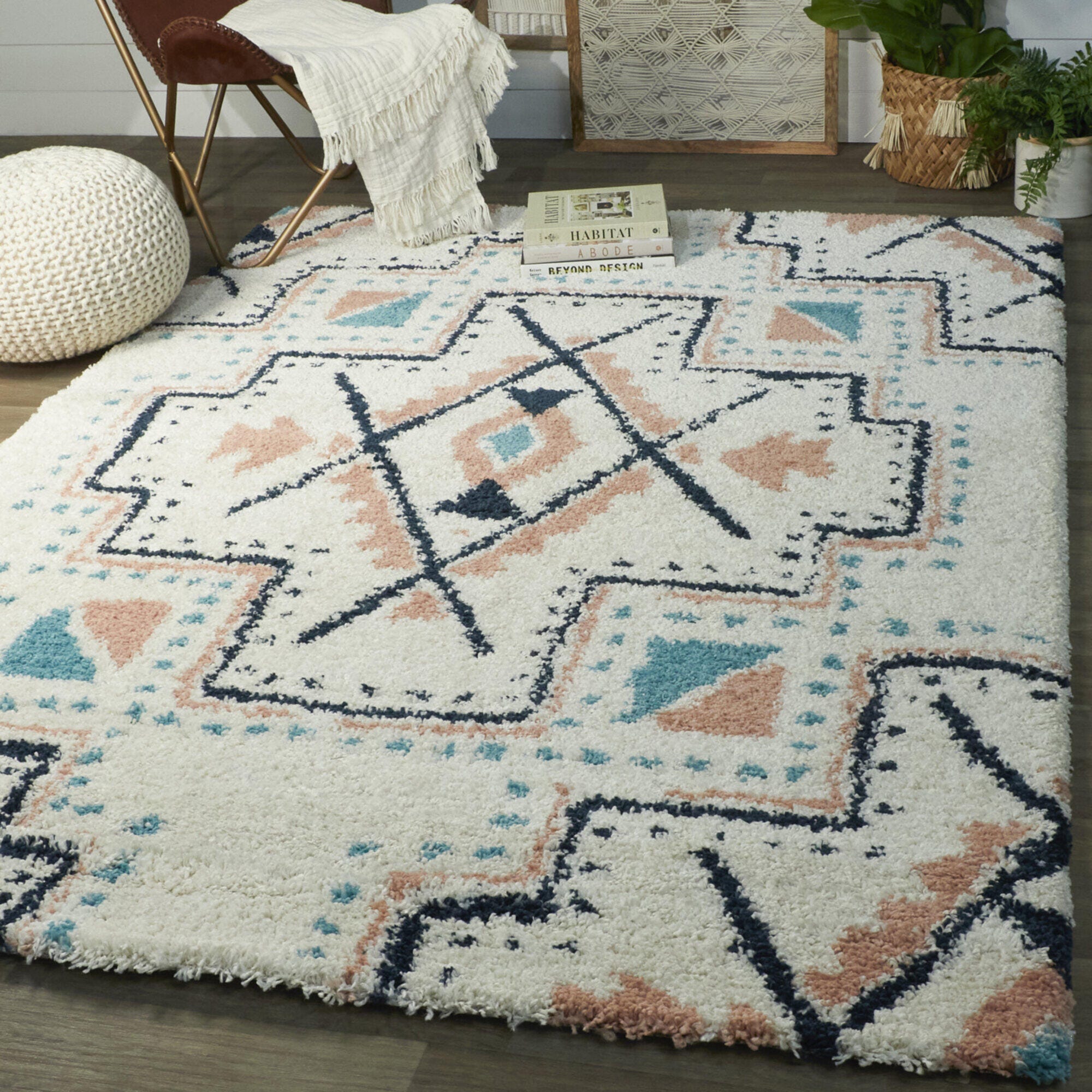 Balta Rugs Dakarai 5' 3" x 7' Area Rug, Cream, rollover