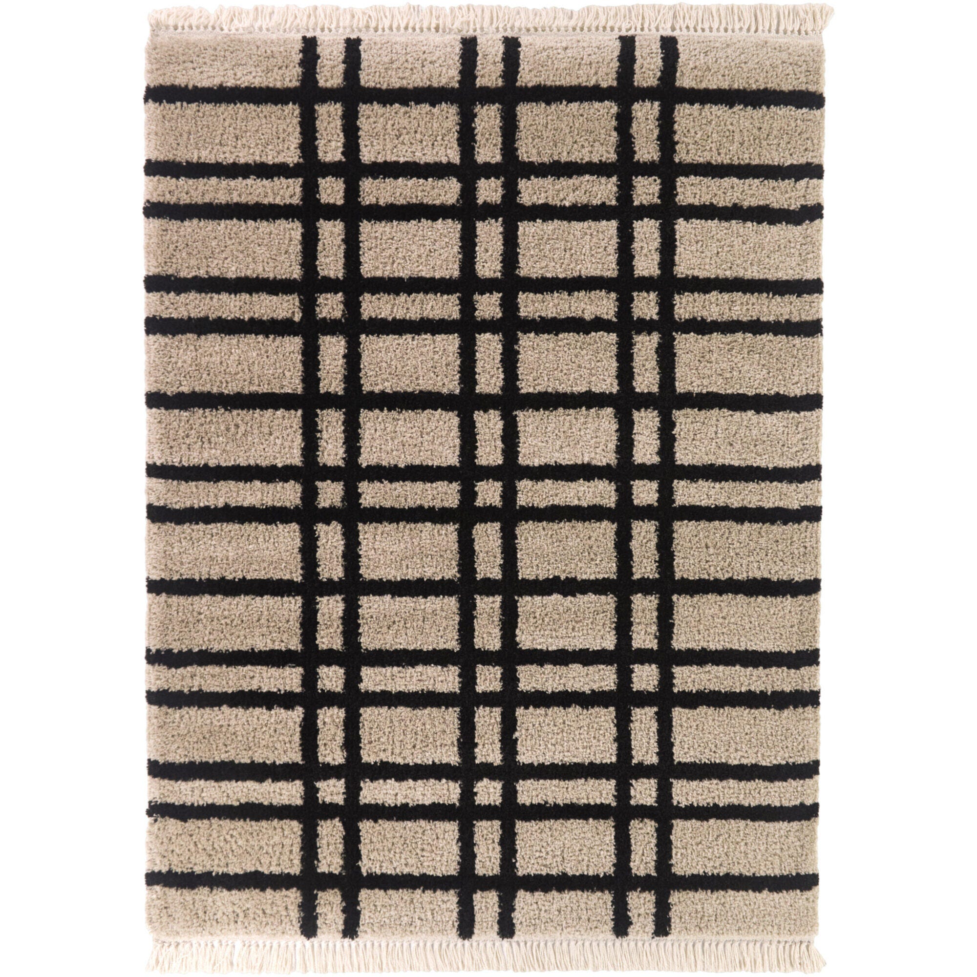 Balta Rugs Don 5' 3" x 7' Area Rug, Black/Ivory, large