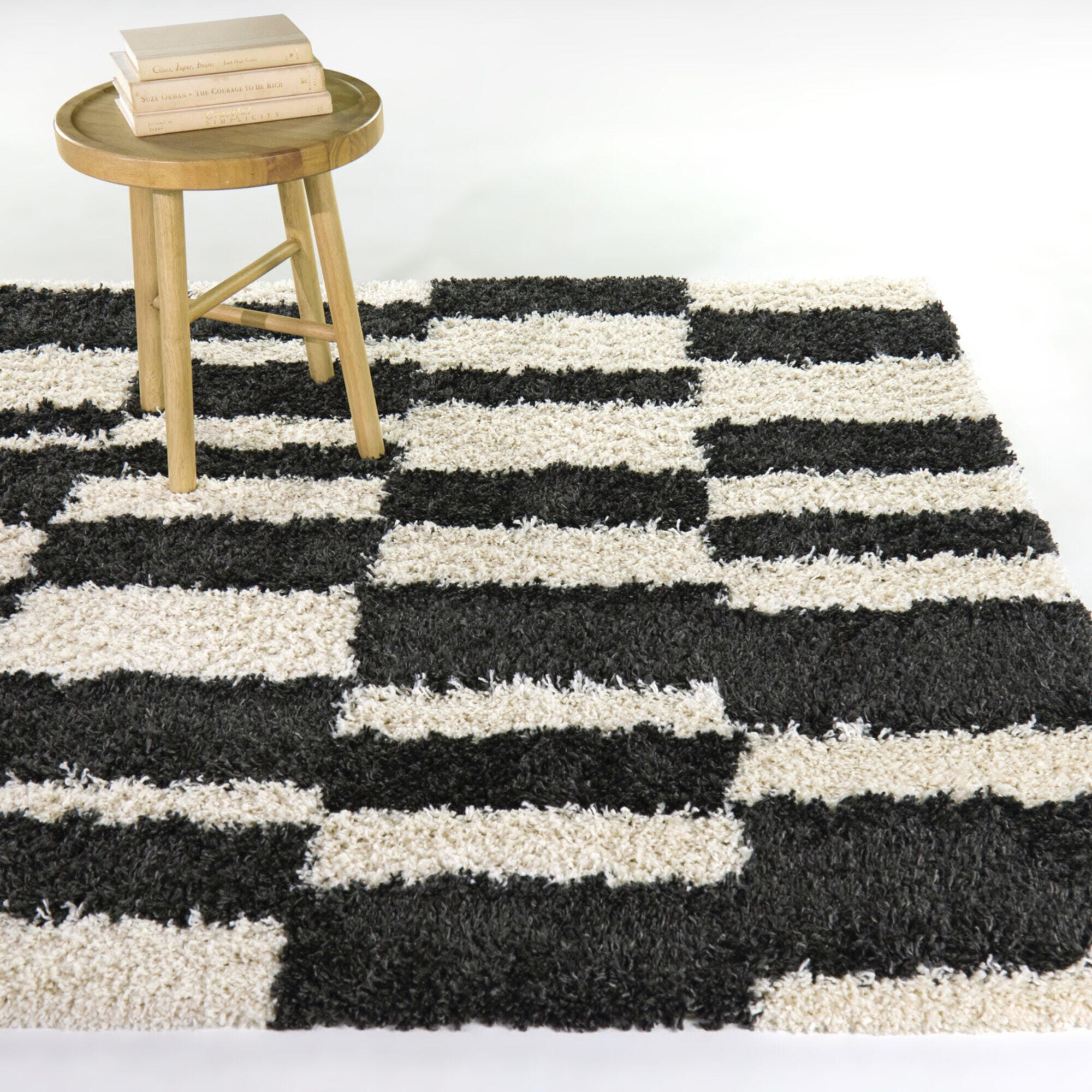 Balta Rugs Grissom 5' 3" x 7' Area Rug, Charcoal/Cream, rollover