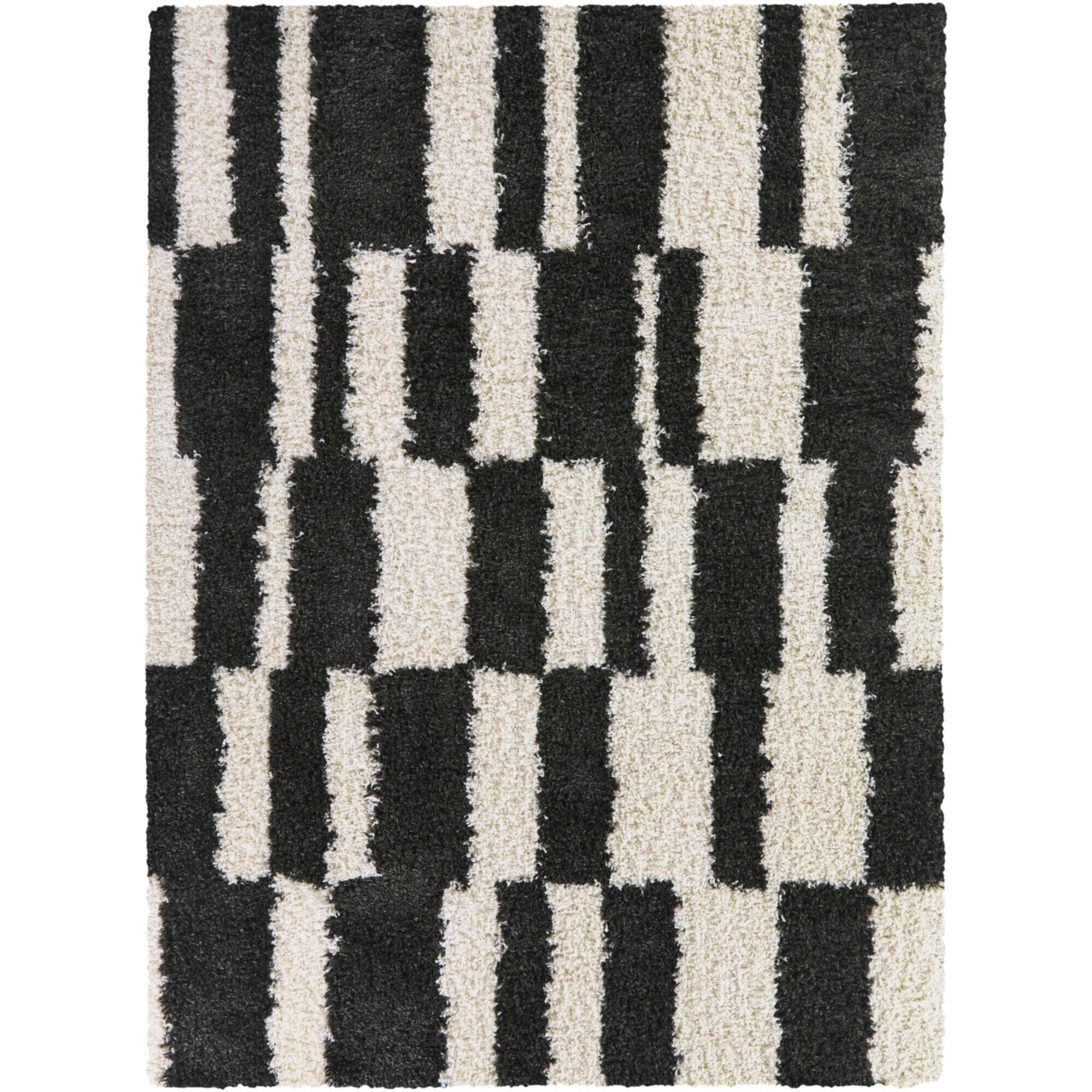 Balta Rugs Grissom 5' 3" x 7' Area Rug, Charcoal/Cream, large