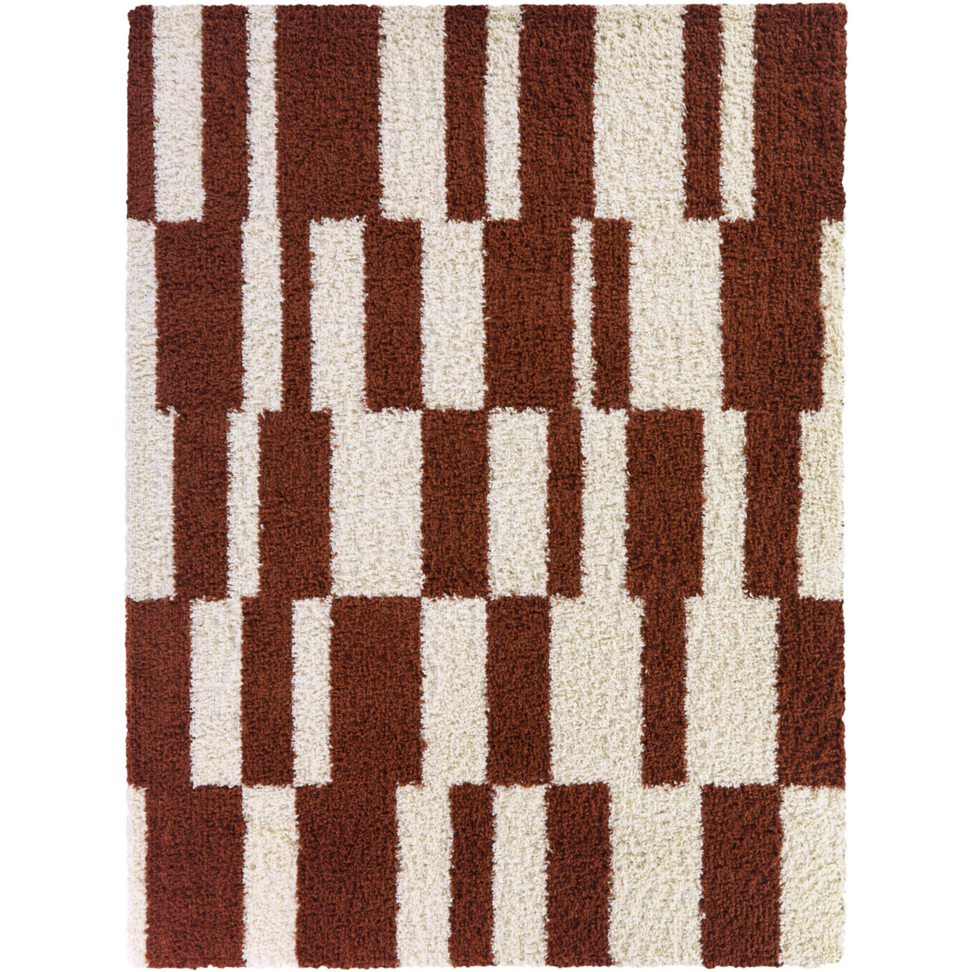 Balta Rugs Grissom 5' 3" x 7' Area Rug, Rust/Cream, large