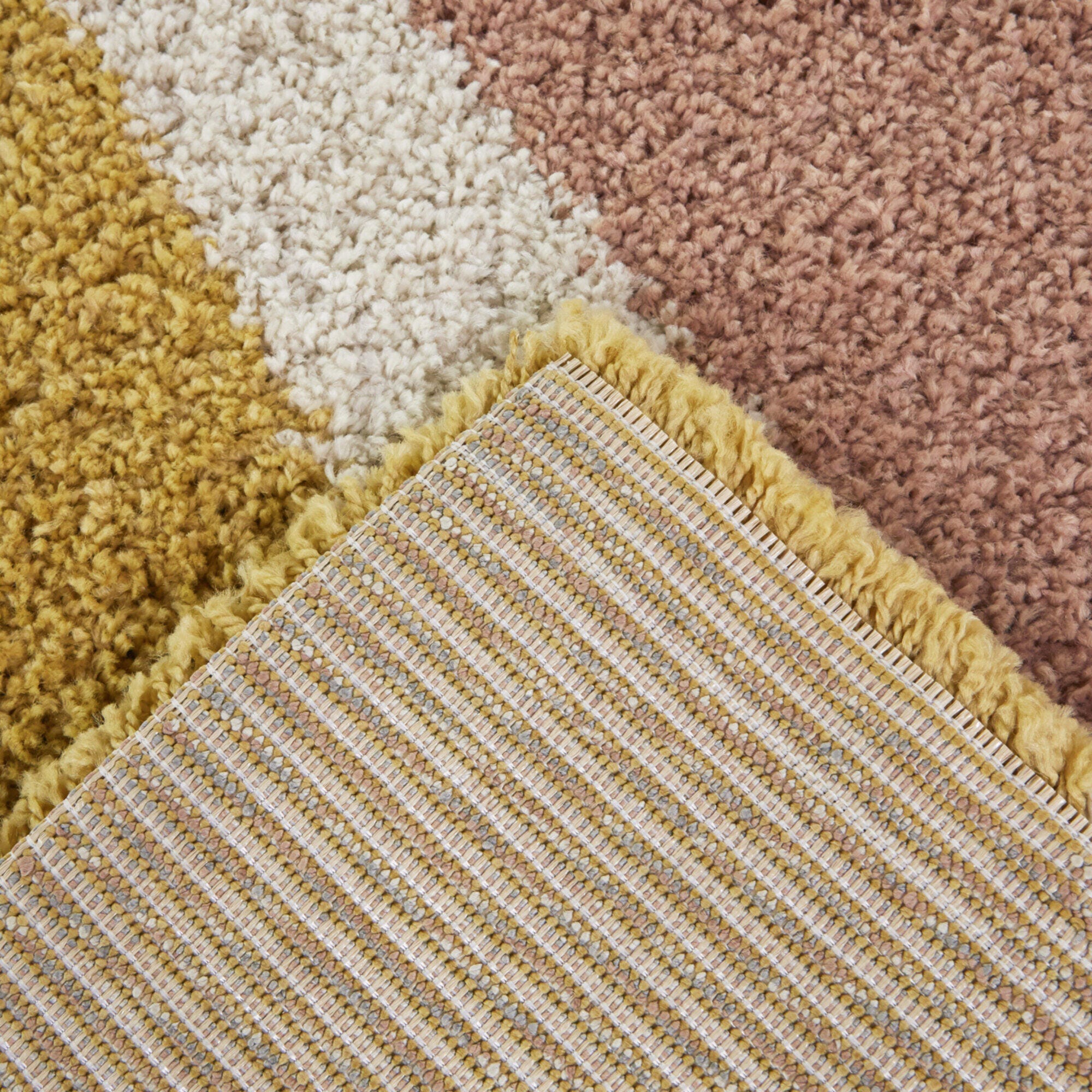 Balta Rugs Helia 4' 4" x 6' Area Rug, Pale Pink/Yellow, large