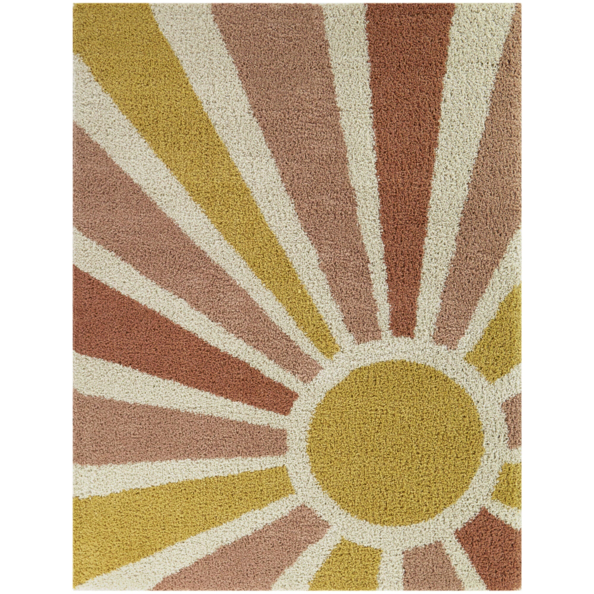 Balta Rugs Helia 6' 7" x 9' Area Rug, Pale Pink/Yellow, large