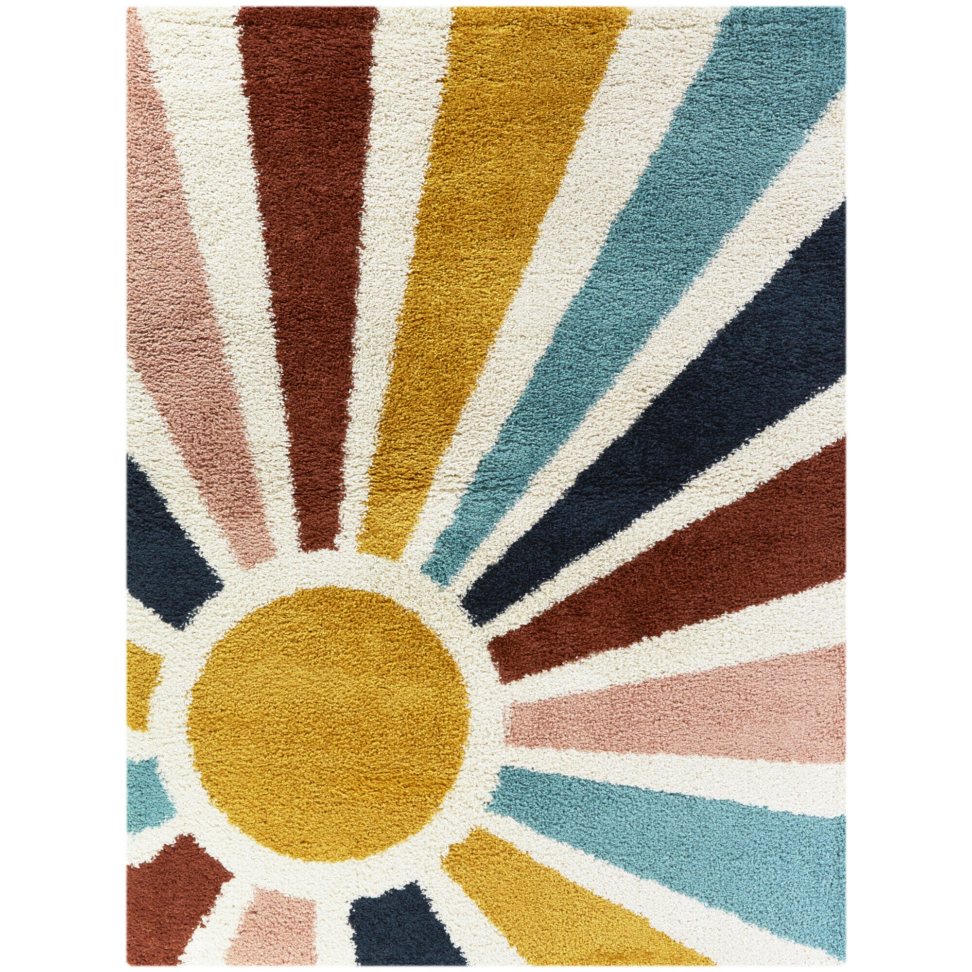 Balta Rugs Helia 5' 3" x 5' 3" Area Rug, Yellow/Blue, large