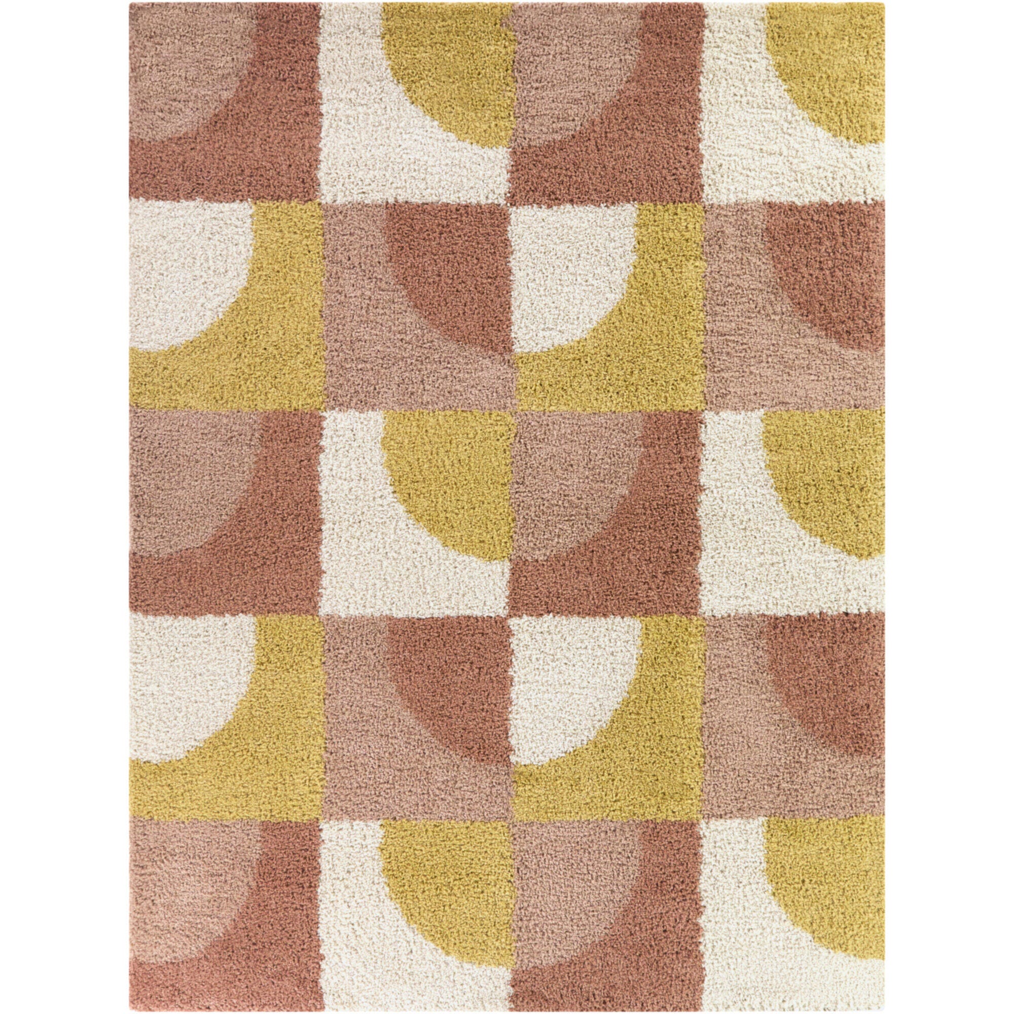Balta Rugs Janeway 5' 3" x 7' Area Rug, Yellow/Pale Pink, large