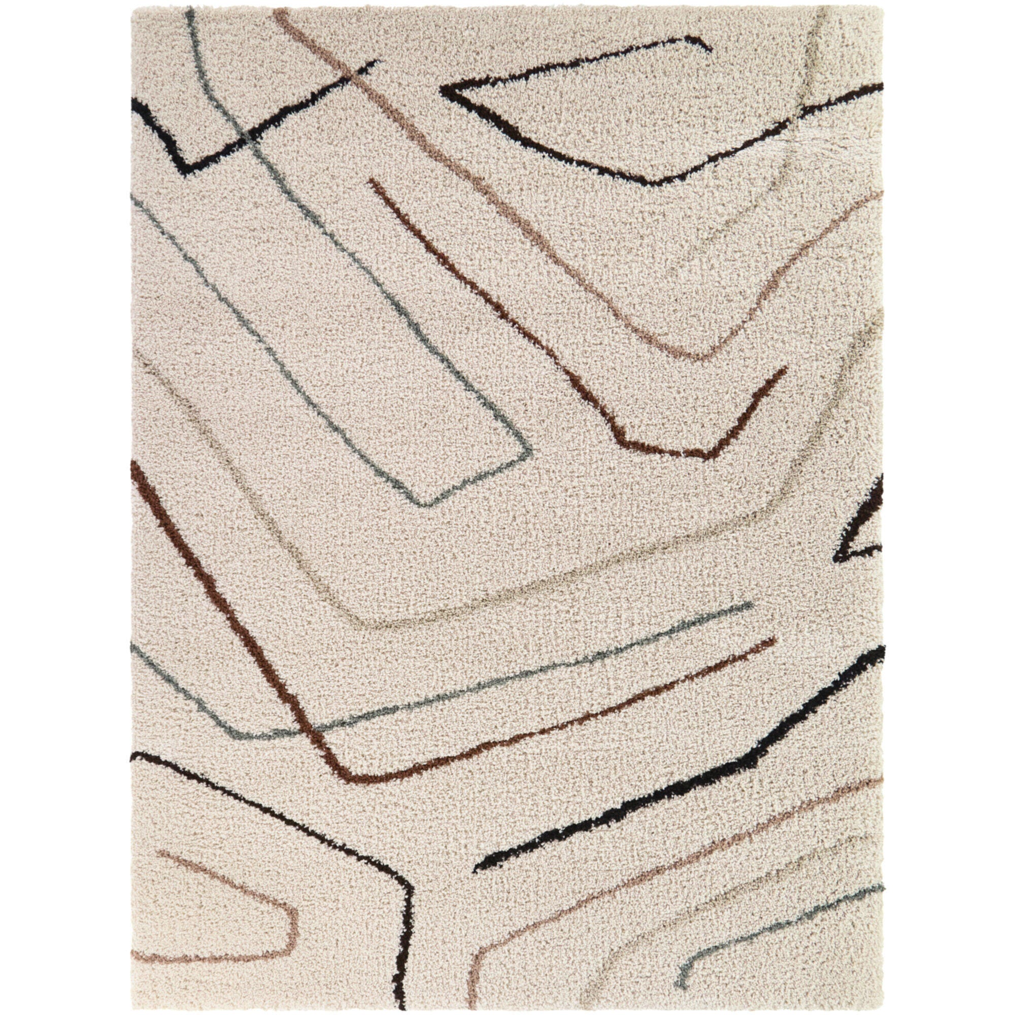 Balta Rugs Kary 5' 3" x 7' Area Rug, Cream, large