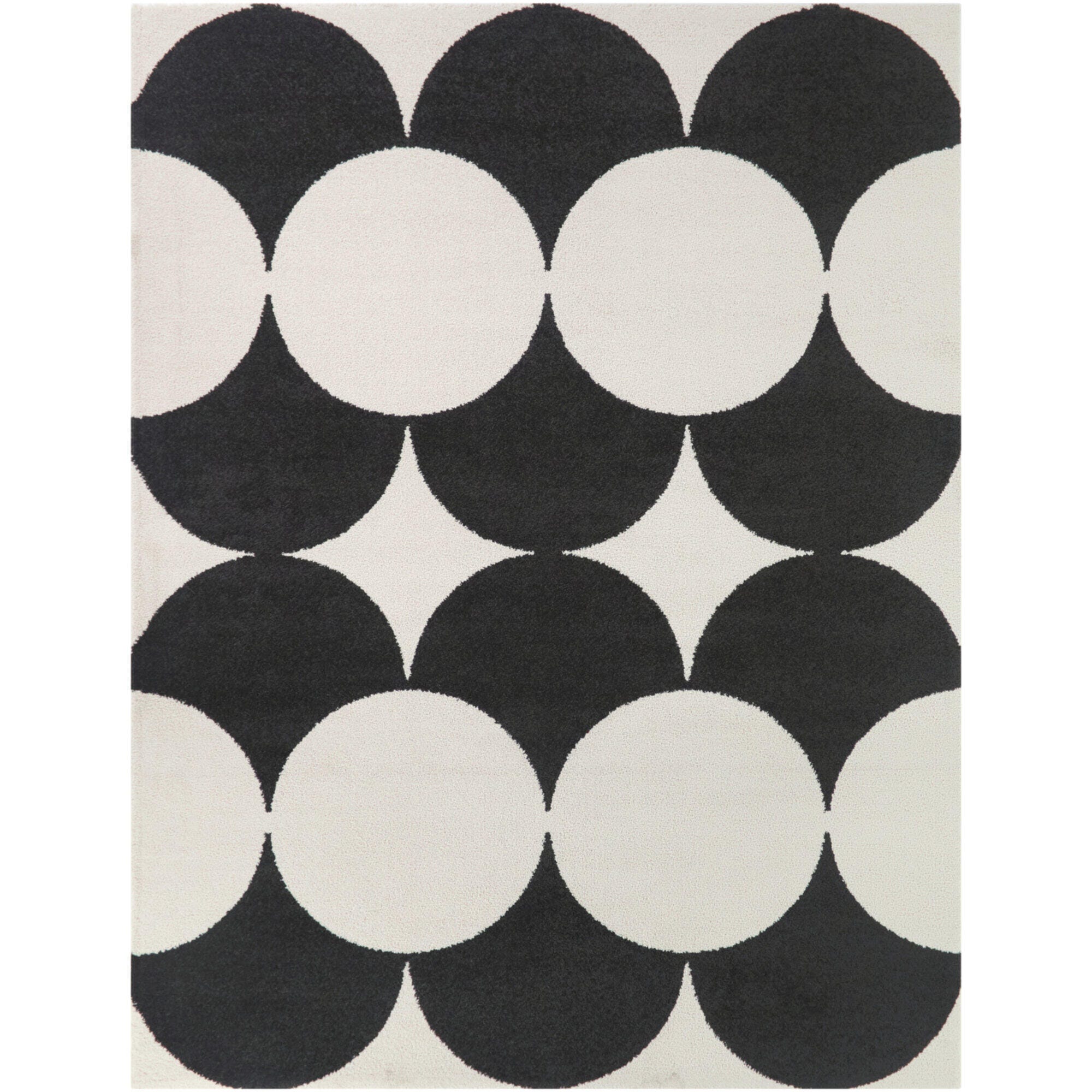 Balta Rugs Leto 5' 3" x 7' Area Rug, Charcoal/Cream, large