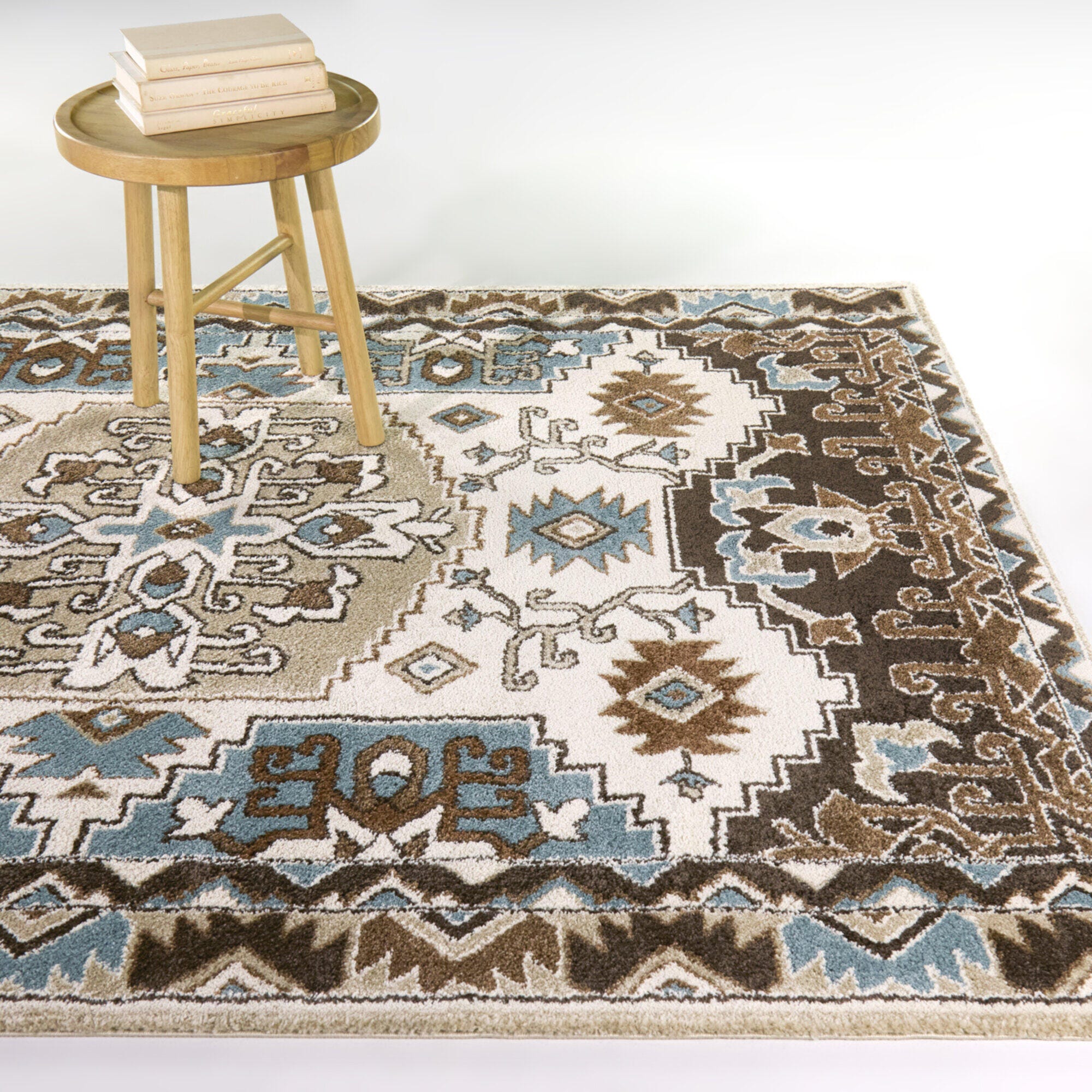 Balta Rugs Louise 5' 3" x 7' Area Rug, Brown/Beige/Blue, large