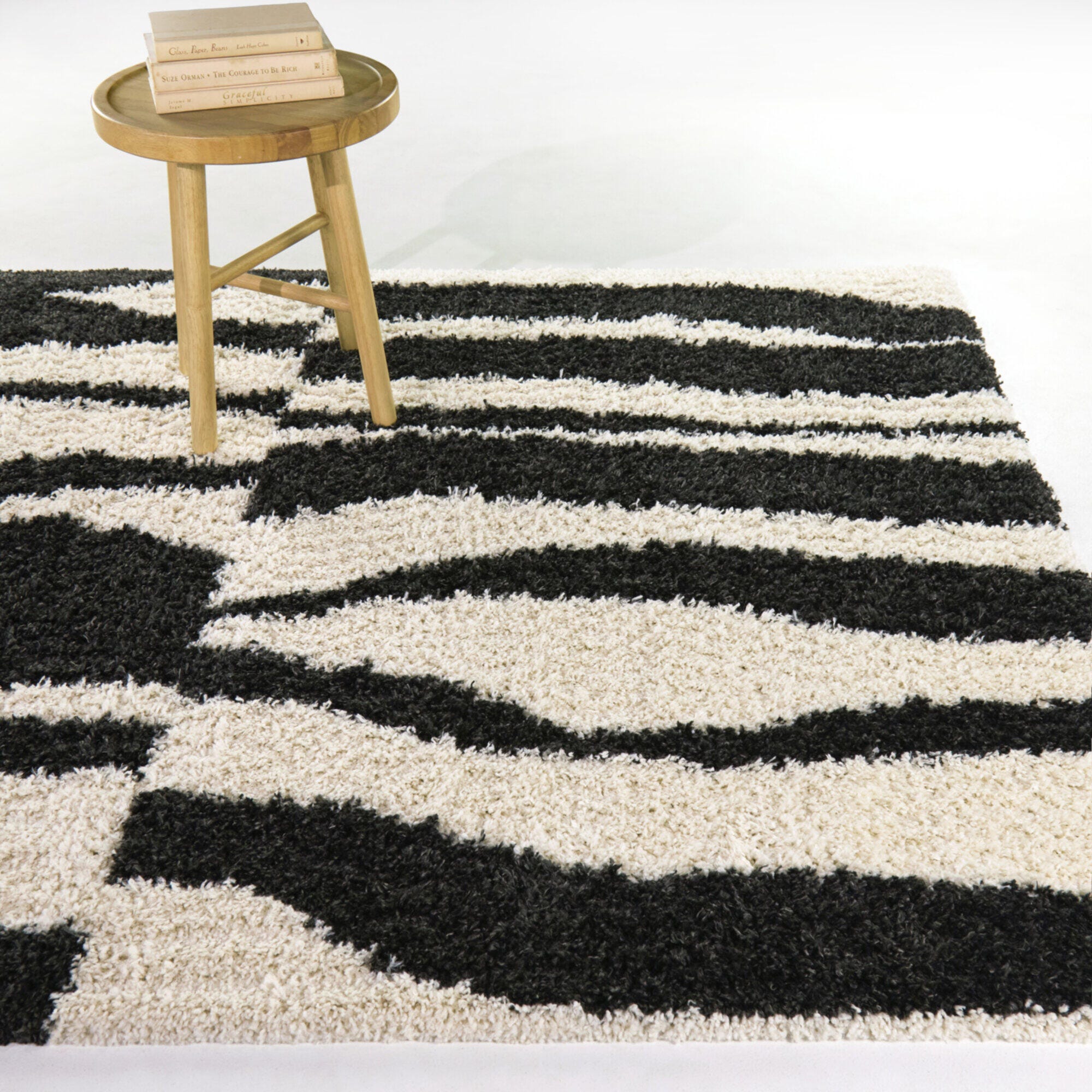 Balta Rugs Mobius 5' 3" x 7' Area Rug, Charcoal/Cream, rollover