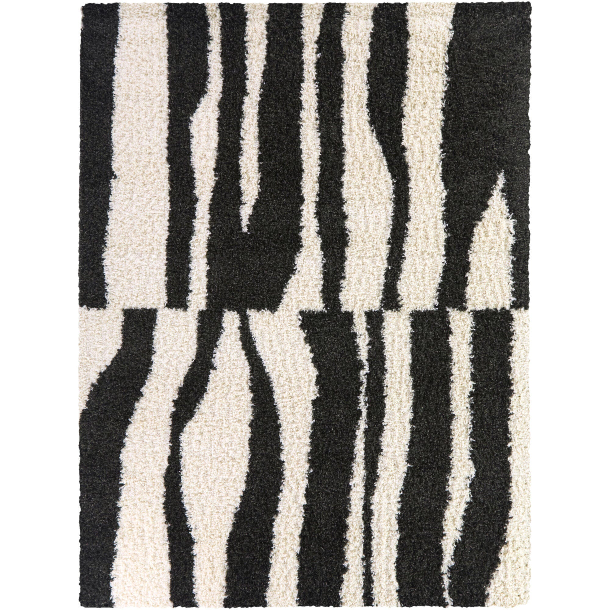 Balta Rugs Mobius 5' 3" x 7' Area Rug, Charcoal/Cream, large