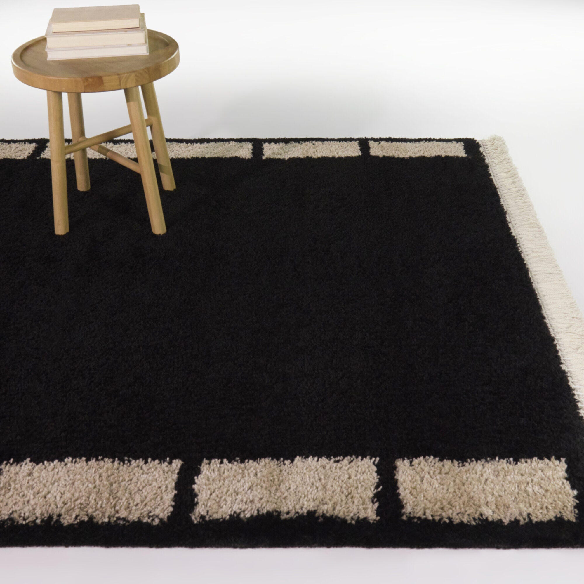 Balta Rugs Rohan 5' 3" x 7' Area Rug, Black/Beige, rollover