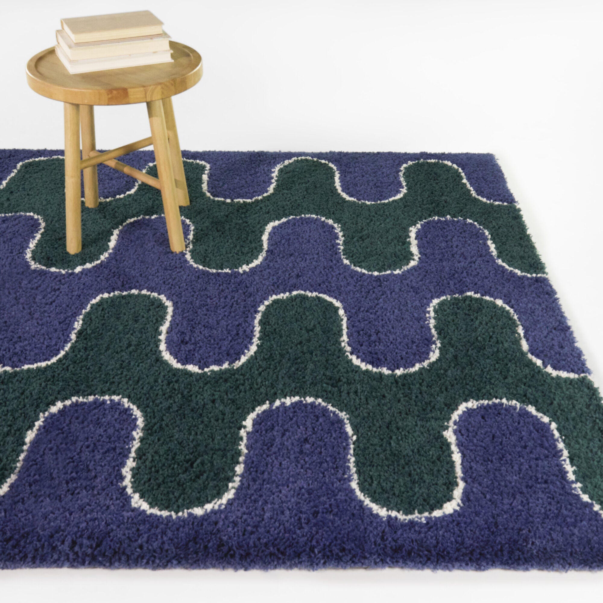 Balta Rugs William 7' 10" x 10' Area Rug, Navy/Green, rollover