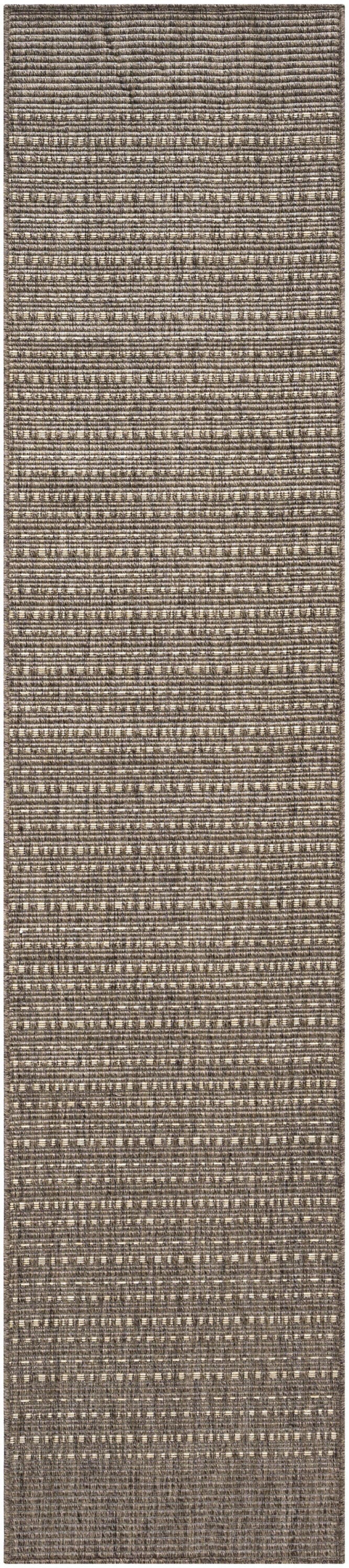 Nourison Home Tulum Striped 2' x 6' Runner Rug, Brown, large