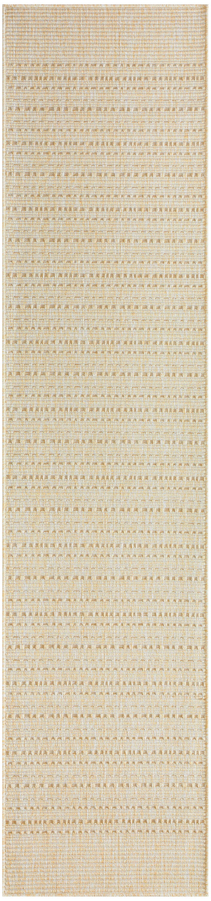Nourison Home Tulum Striped 2' x 6' Runner Rug, Cream, large