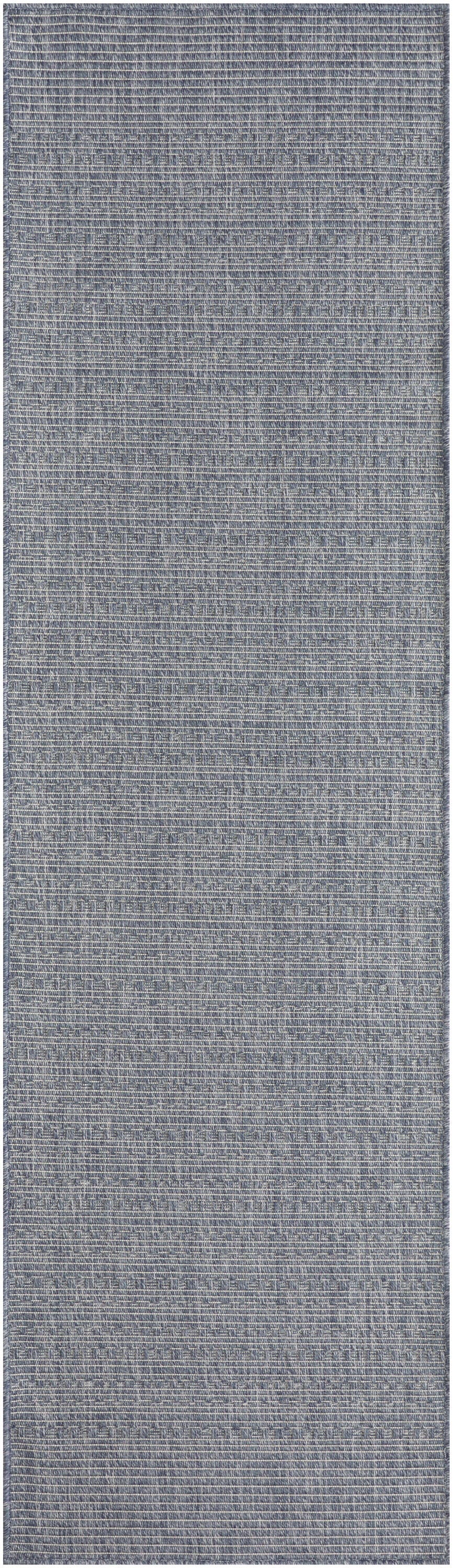 Nourison Home Tulum Striped 2' x 6' Runner Rug, Denim, large