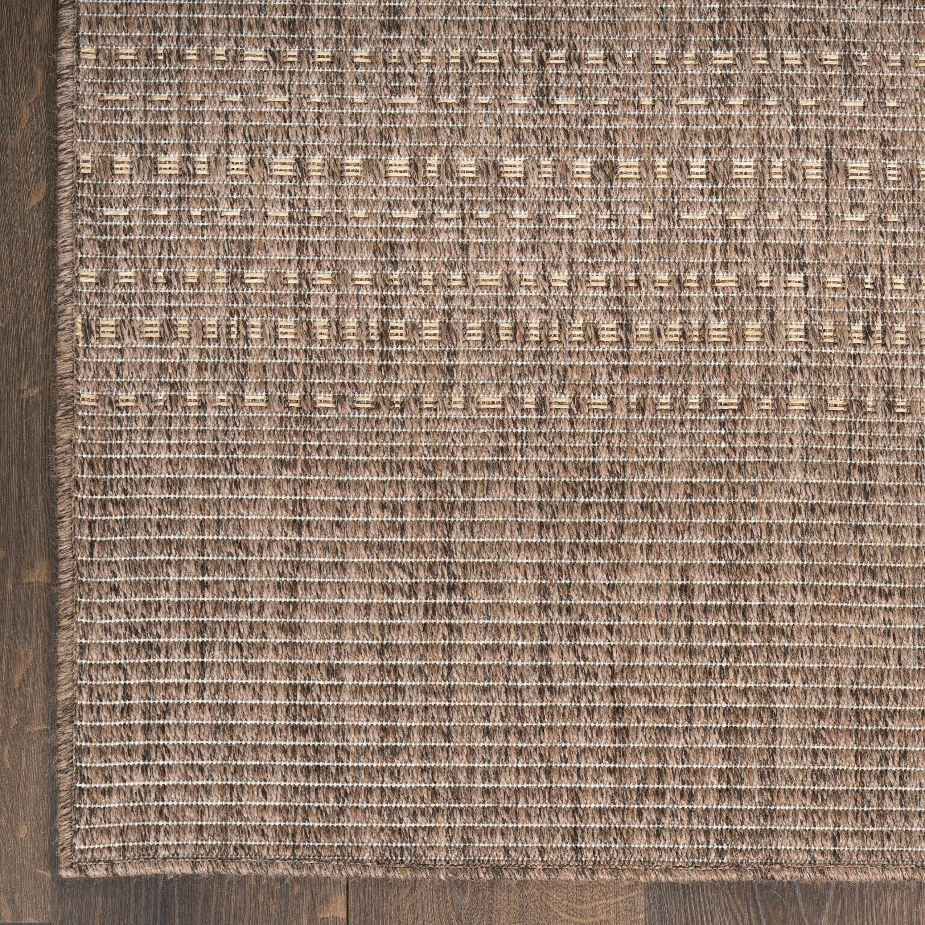 Nourison Home Tulum Striped 2'2" x 8' Runner Rug, Brown, large