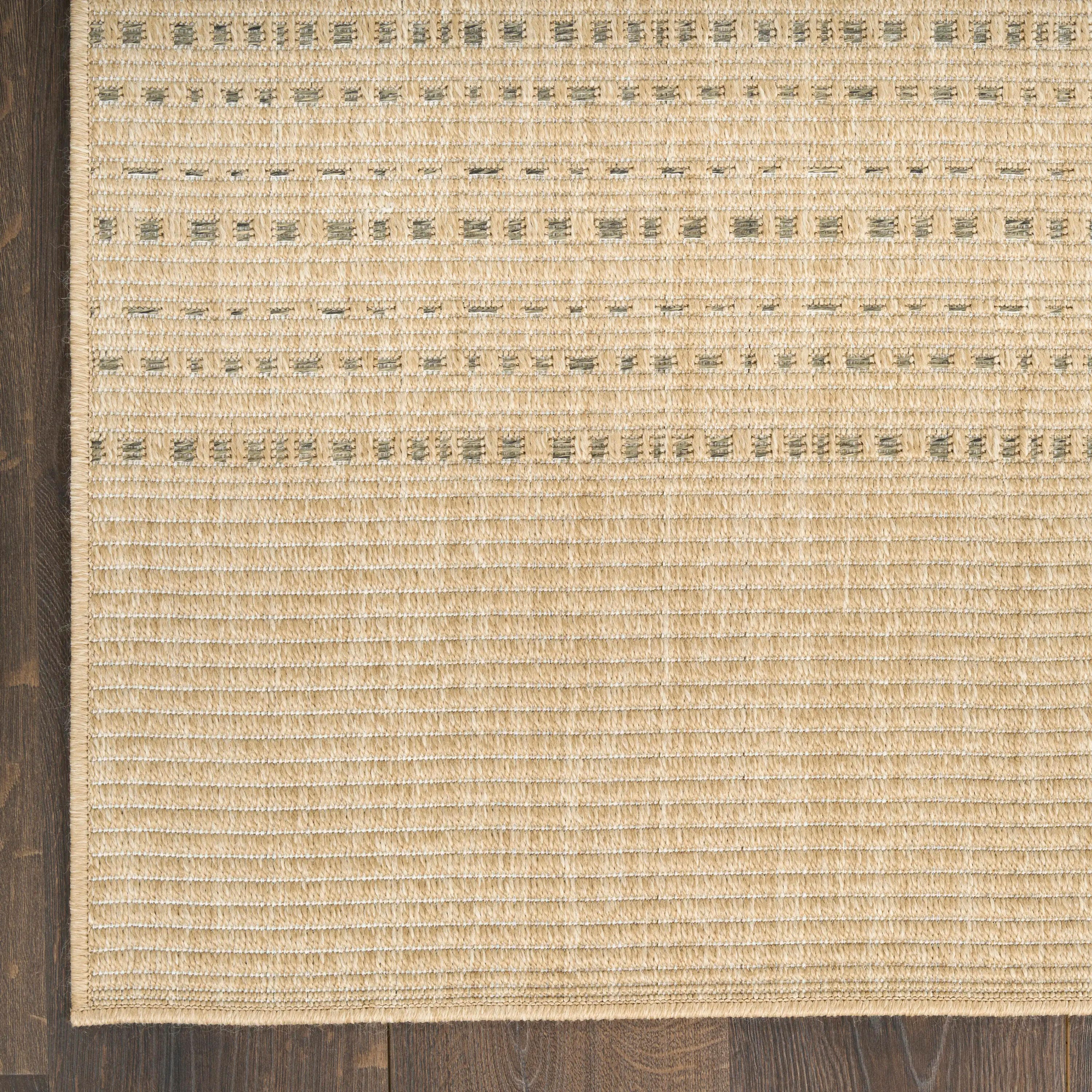 Nourison Home Tulum Striped 6' x 9' Area Rug, Taupe, large