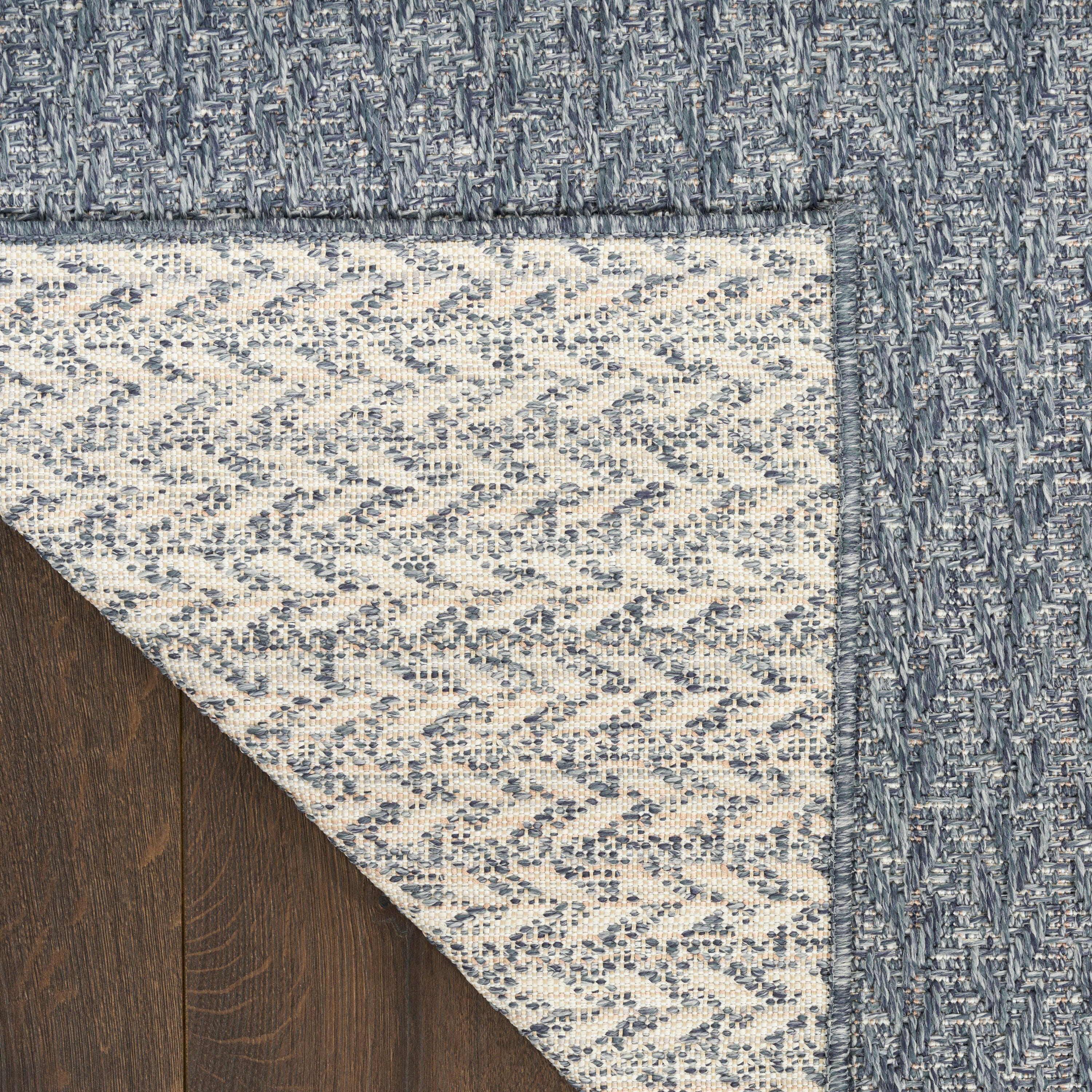 Nourison Home Tulum Chevron 2' x 3' Area Rug, Denim, large