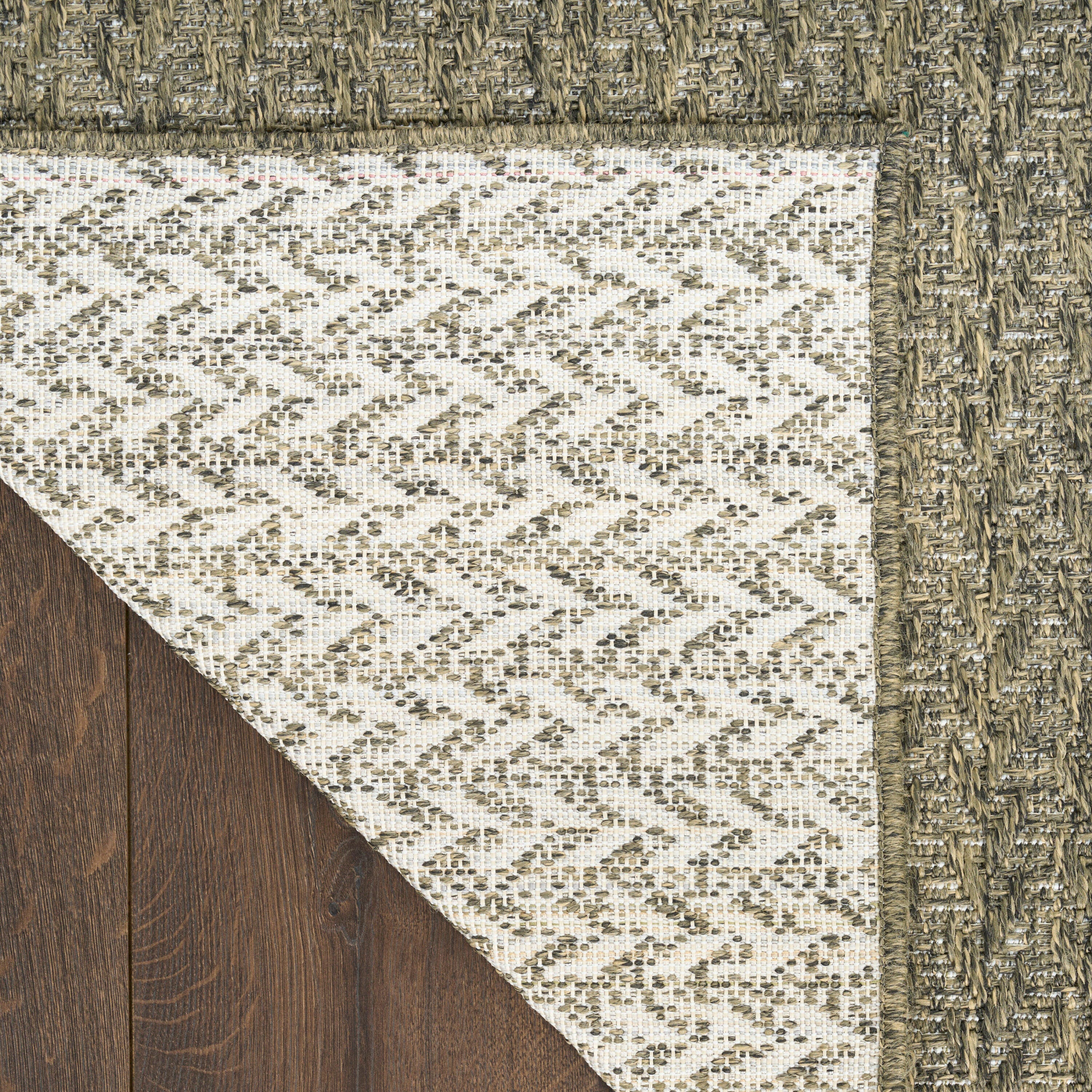 Nourison Home Tulum Chevron 2' x 3' Area Rug, Olive, large