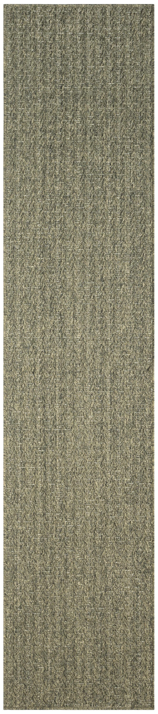 Nourison Home Tulum Chevron 2'2" x 8' Runner Rug, Olive, large
