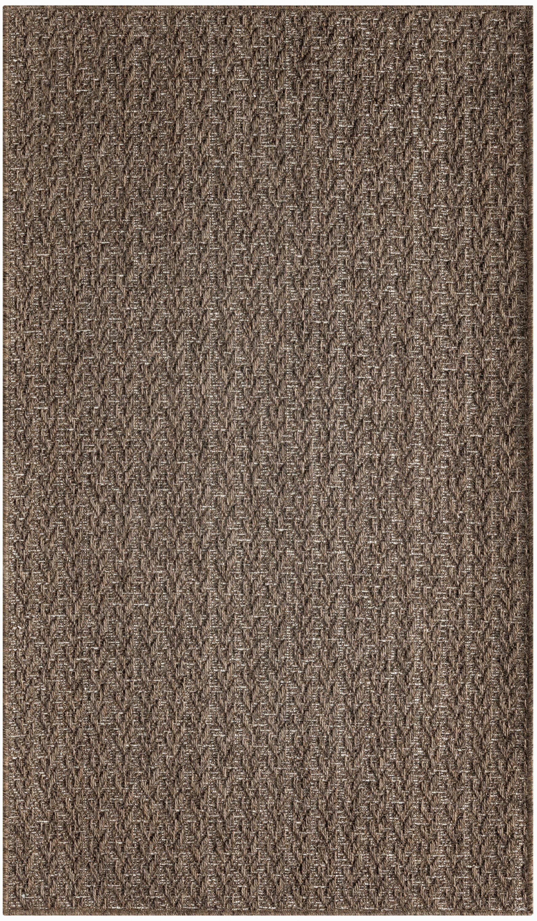 Nourison Home Tulum Chevron 3' x 5' Area Rug, Brown, large