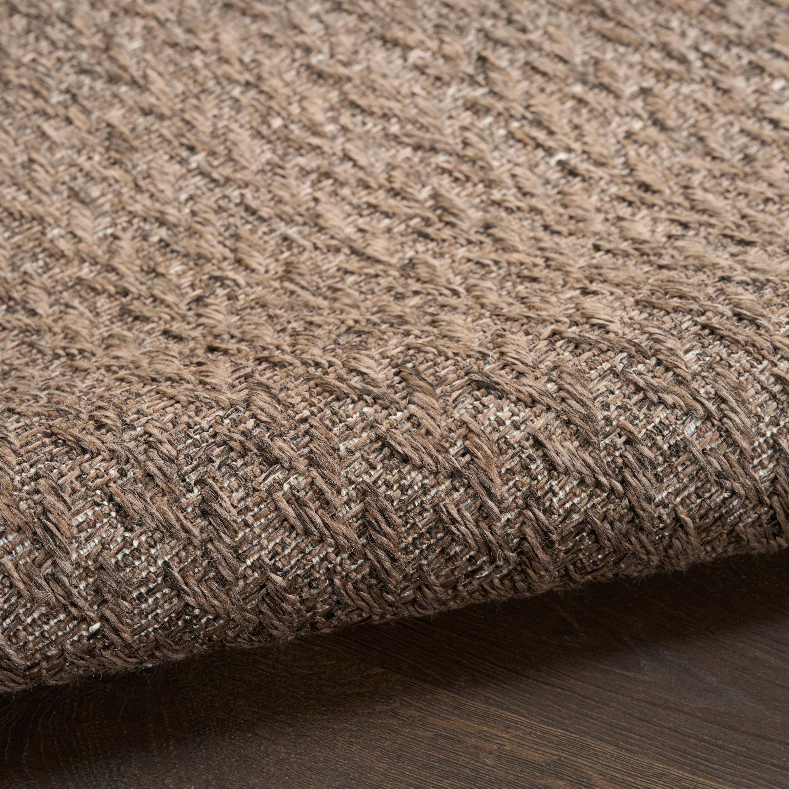 Nourison Home Tulum Chevron 3' x 5' Area Rug, Brown, large
