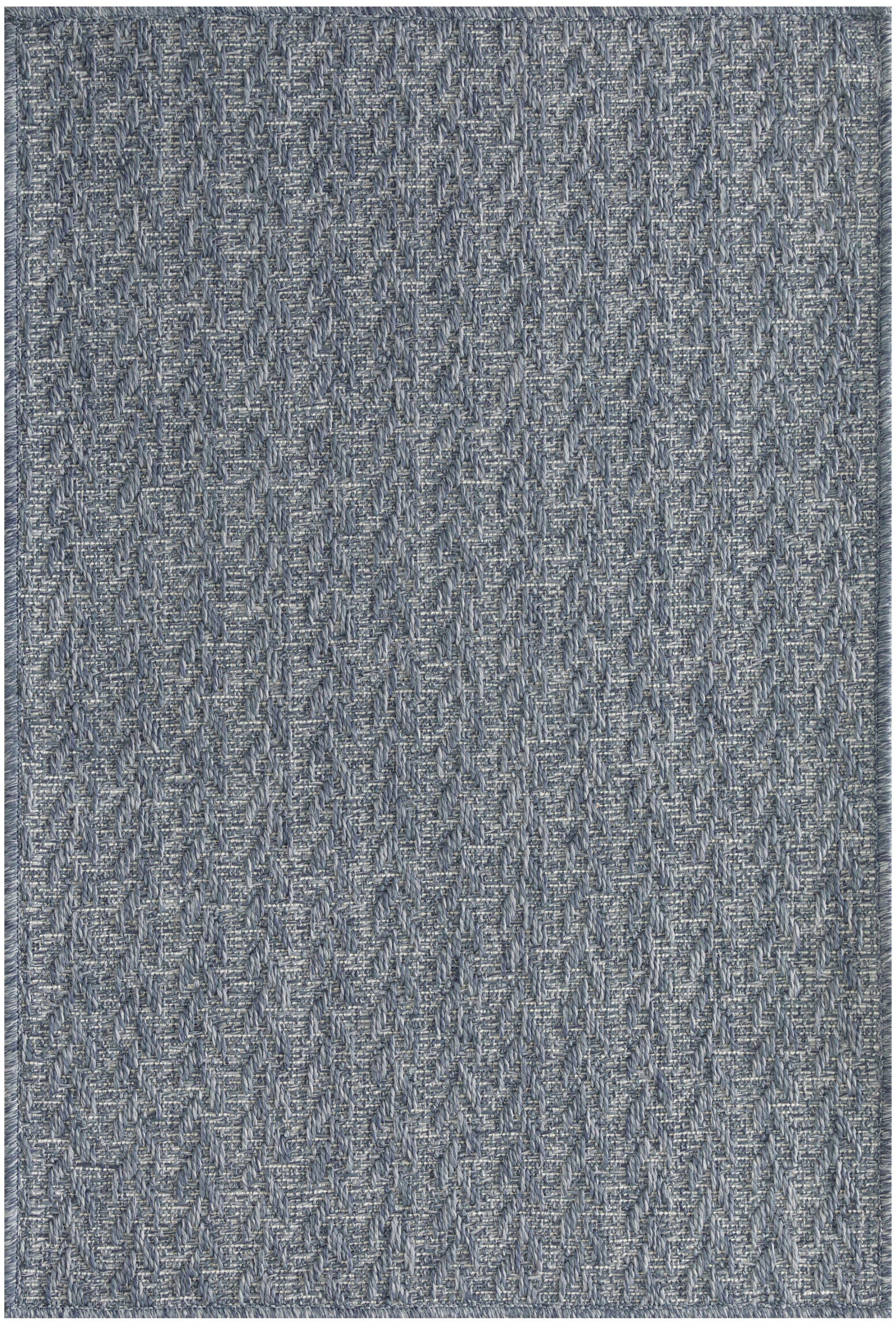 Nourison Home Tulum Chevron 3' x 5' Area Rug, Denim, large