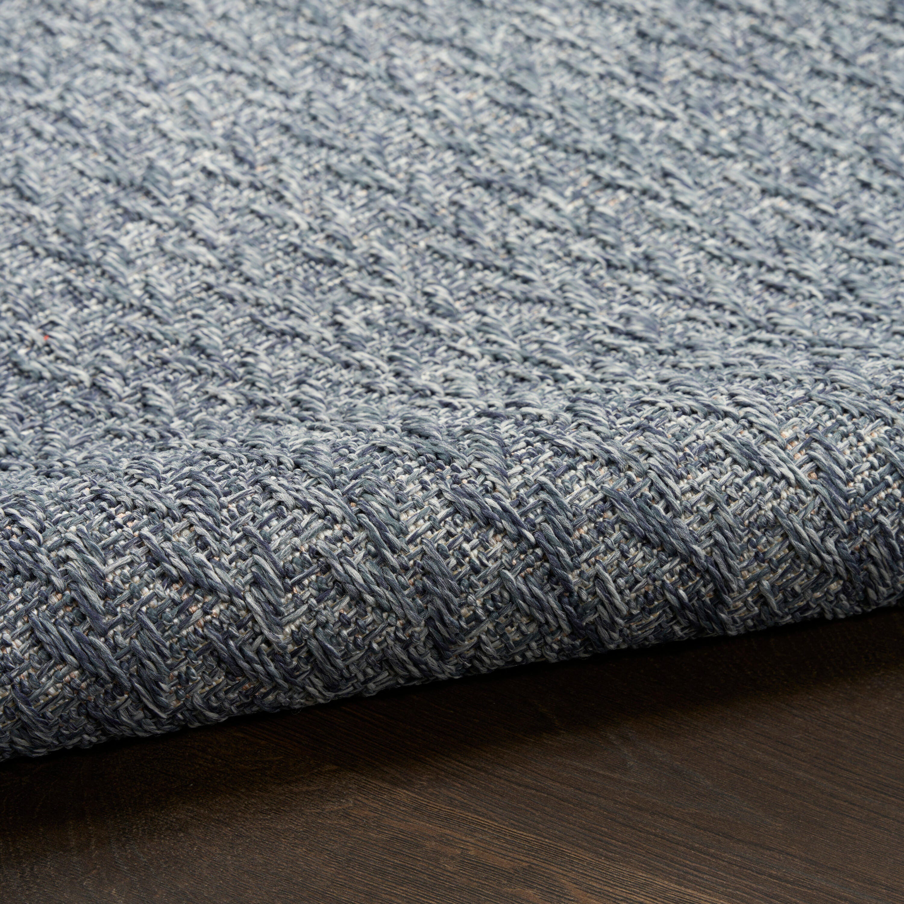 Nourison Home Tulum Chevron 3' x 5' Area Rug, Denim, large