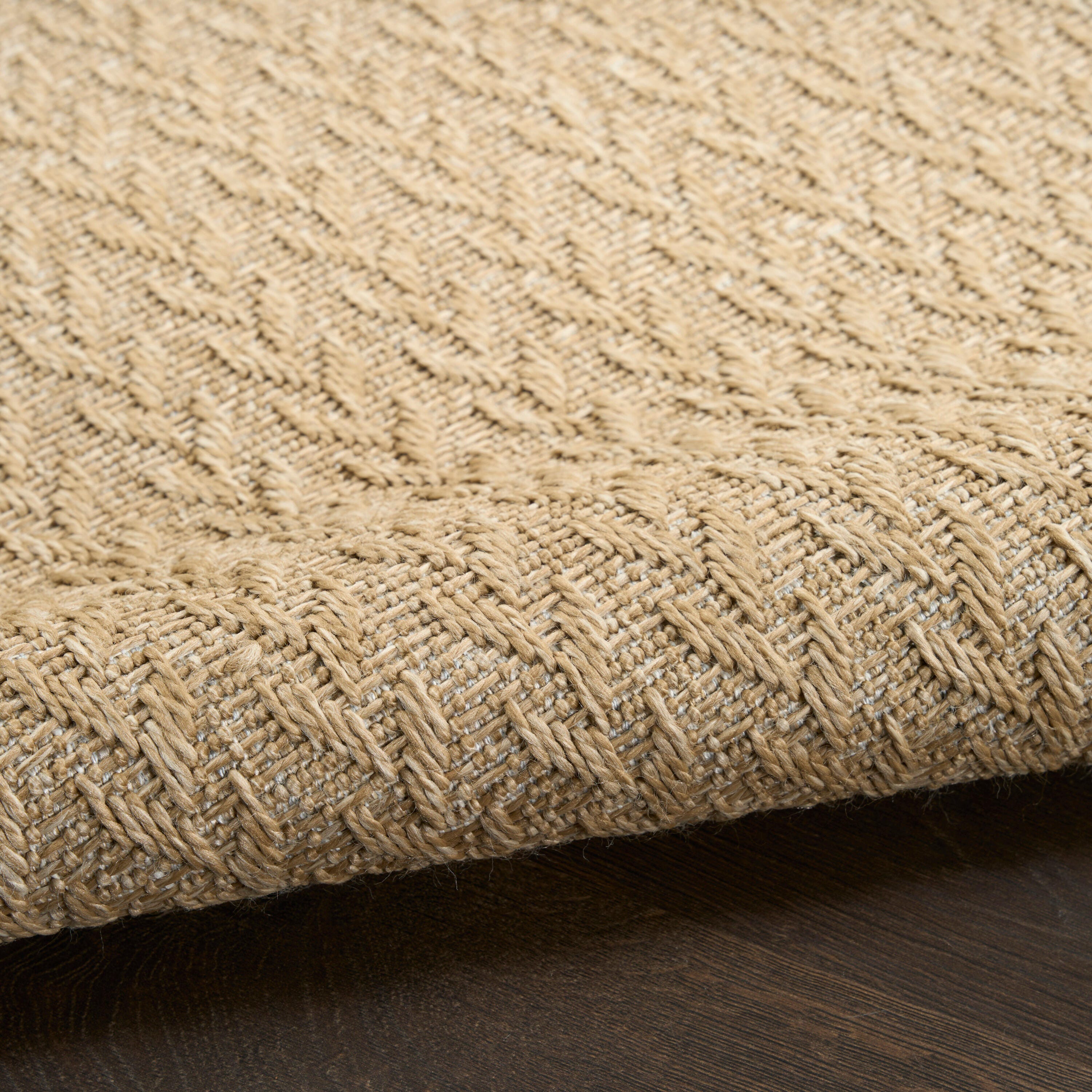 Nourison Home Tulum Chevron 3' x 5' Area Rug, Taupe, large