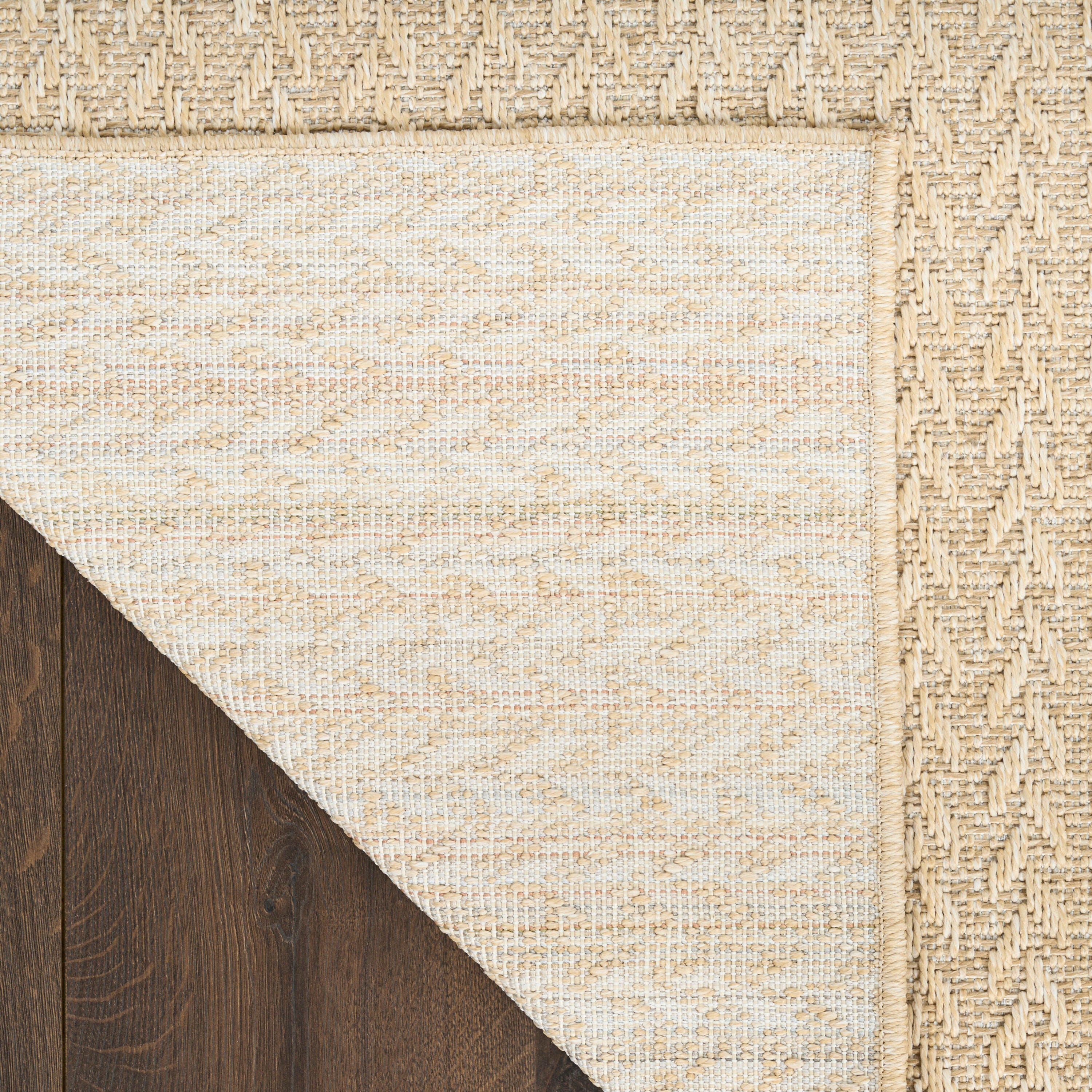 Nourison Home Tulum Chevron 5'3" x 7' Area Rug, Cream, large