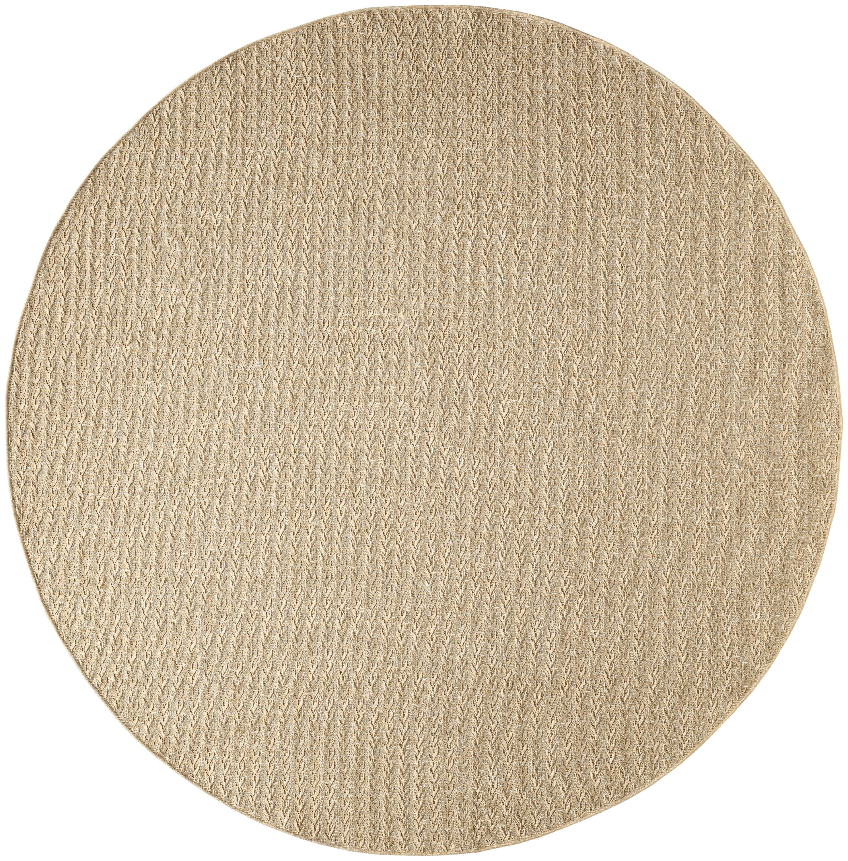 Nourison Home Tulum Chevron 8' Round Area Rug, Taupe, large