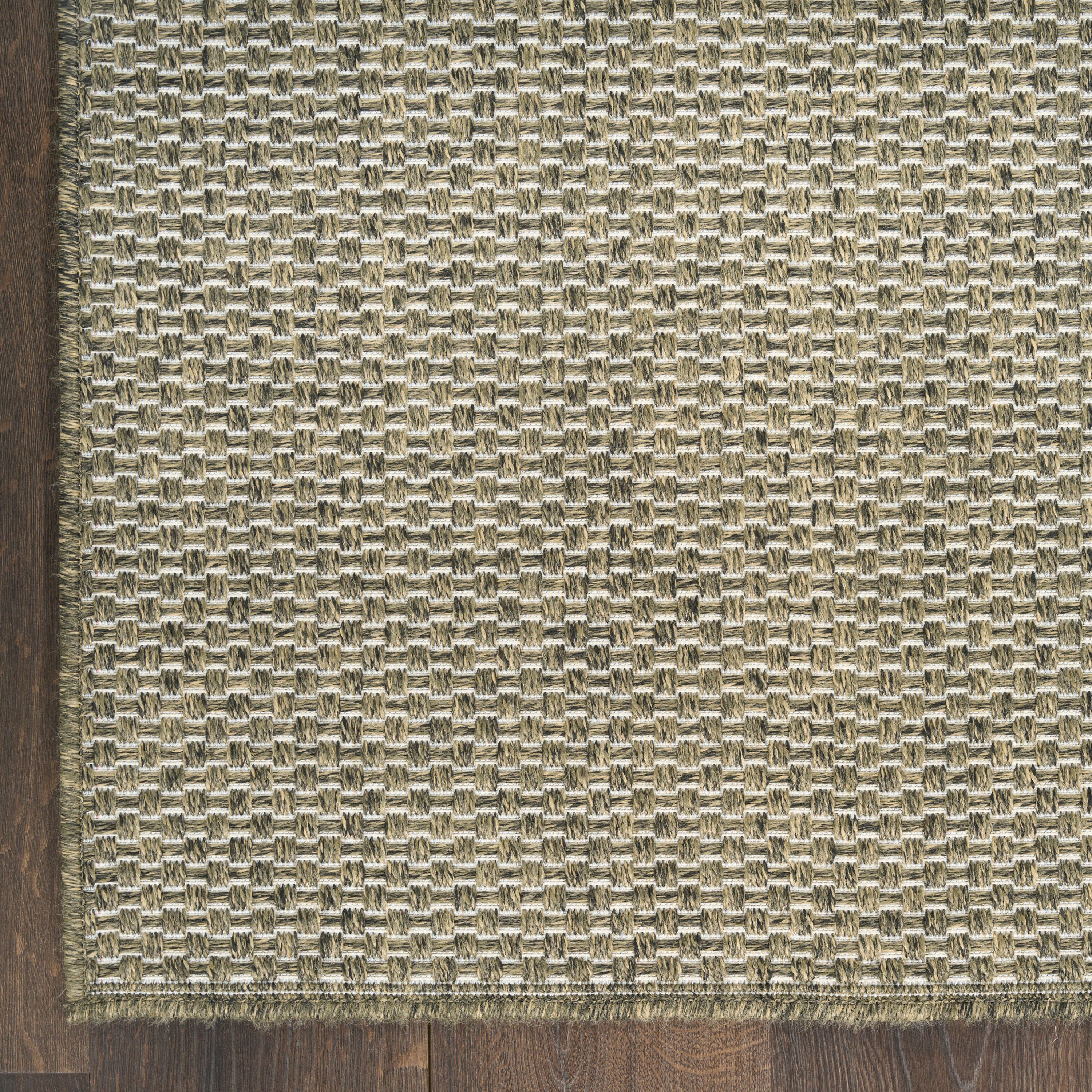 Nourison Home Tulum 2'2" x 10' Runner Rug, Olive, large