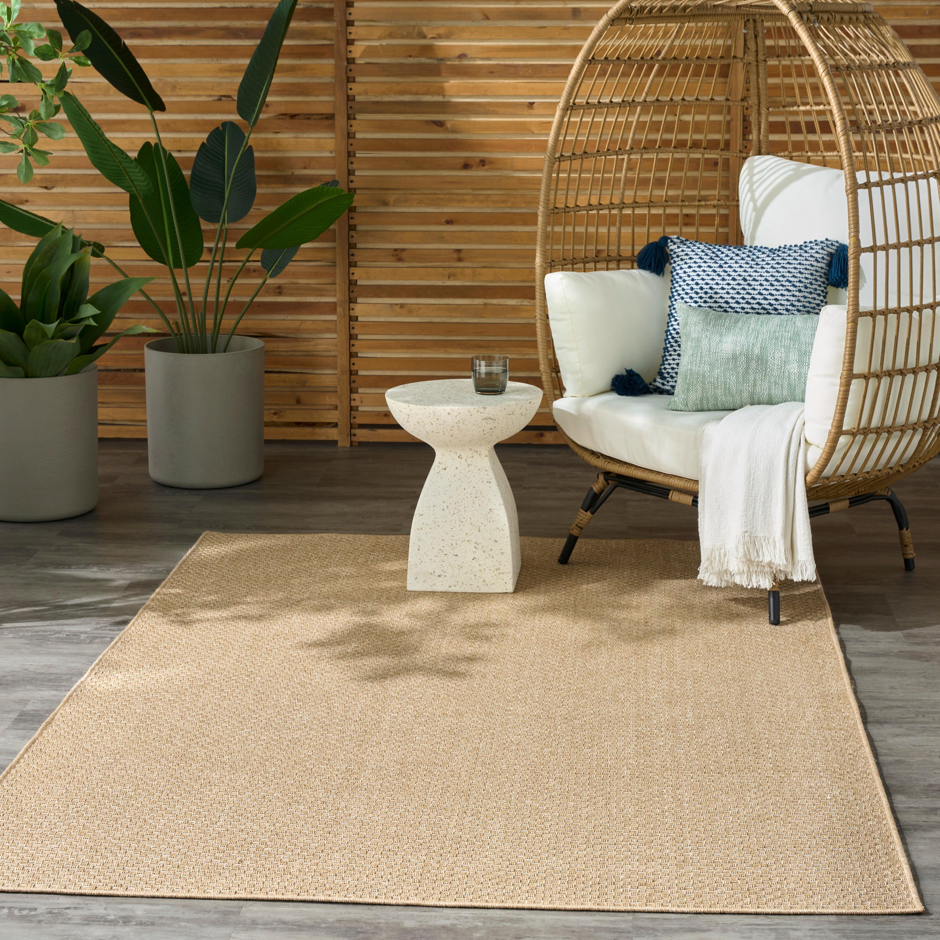 Nourison Home Tulum 4' x 6' Area Rug, Taupe, large