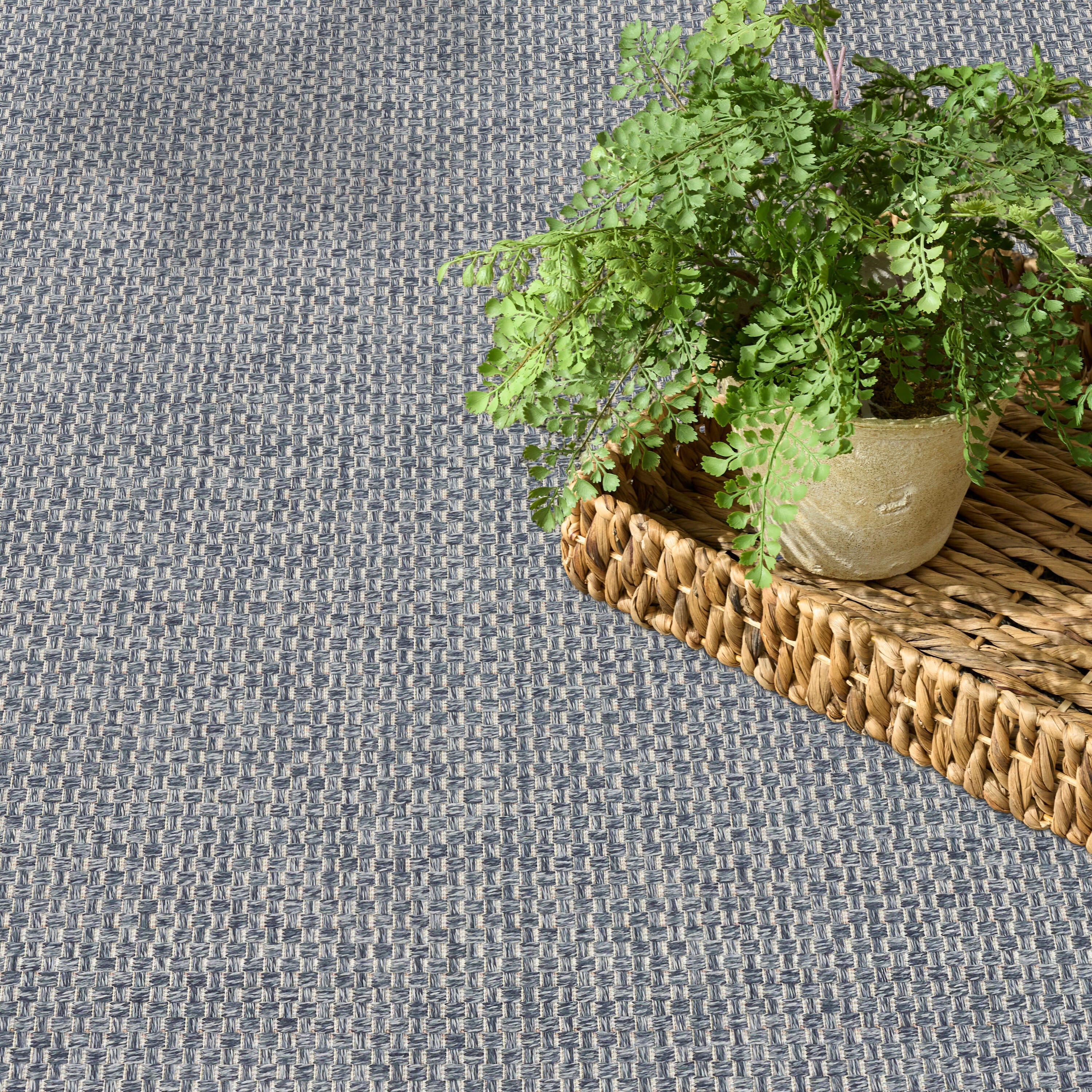 Nourison Home Tulum 5'3" x 7' Area Rug, Denim, large