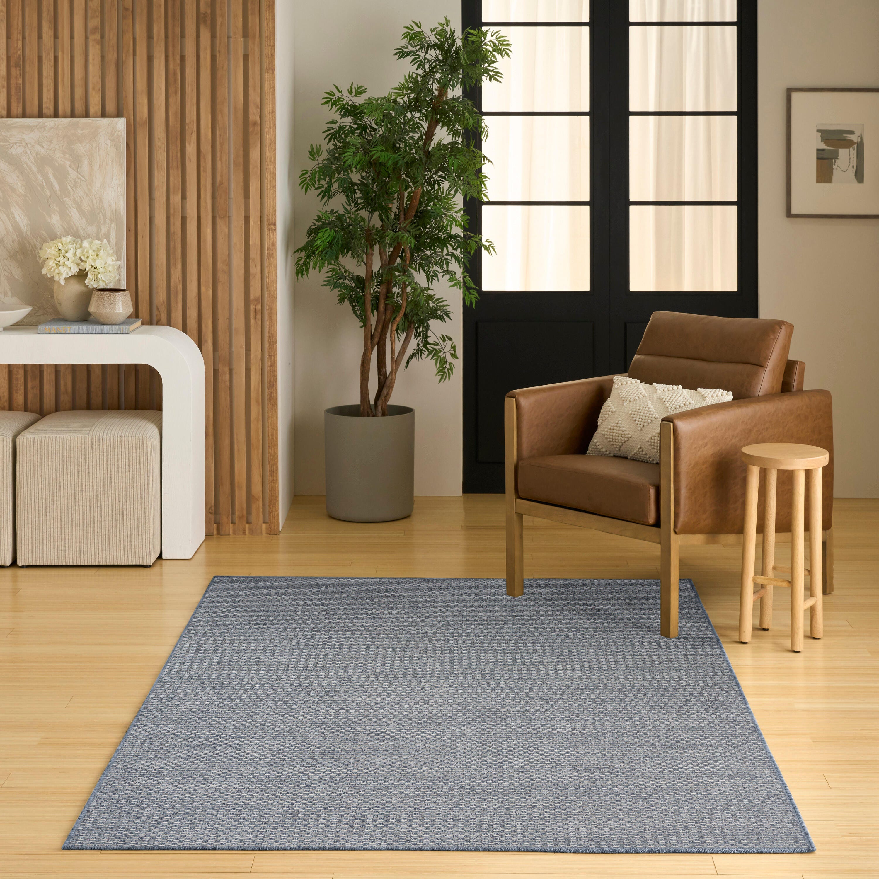 Nourison Home Tulum 5'3" x 7' Area Rug, Denim, large