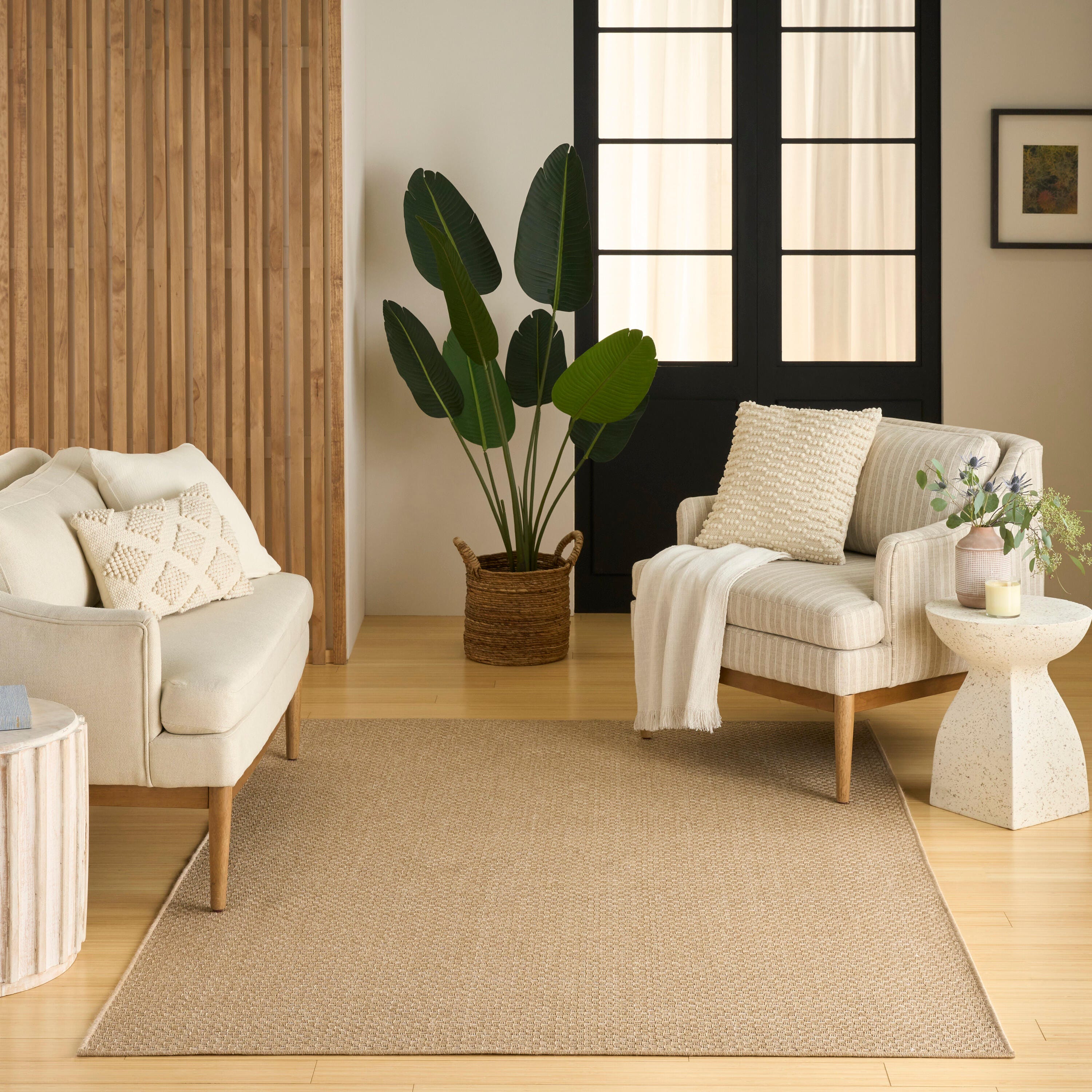 Nourison Home Tulum 5'3" x 7' Area Rug, Taupe, rollover