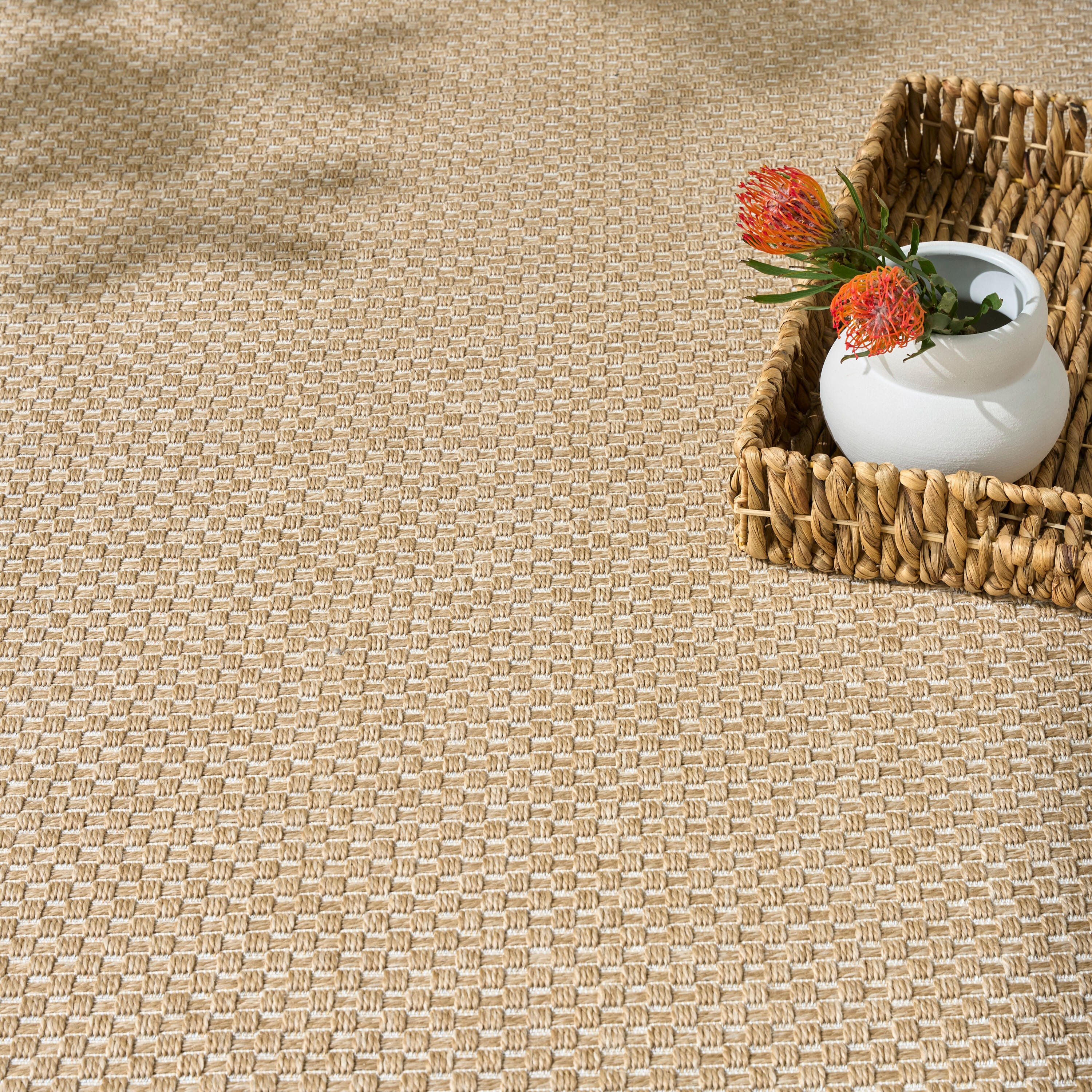 Nourison Home Tulum 5'3" x 7' Area Rug, Taupe, large