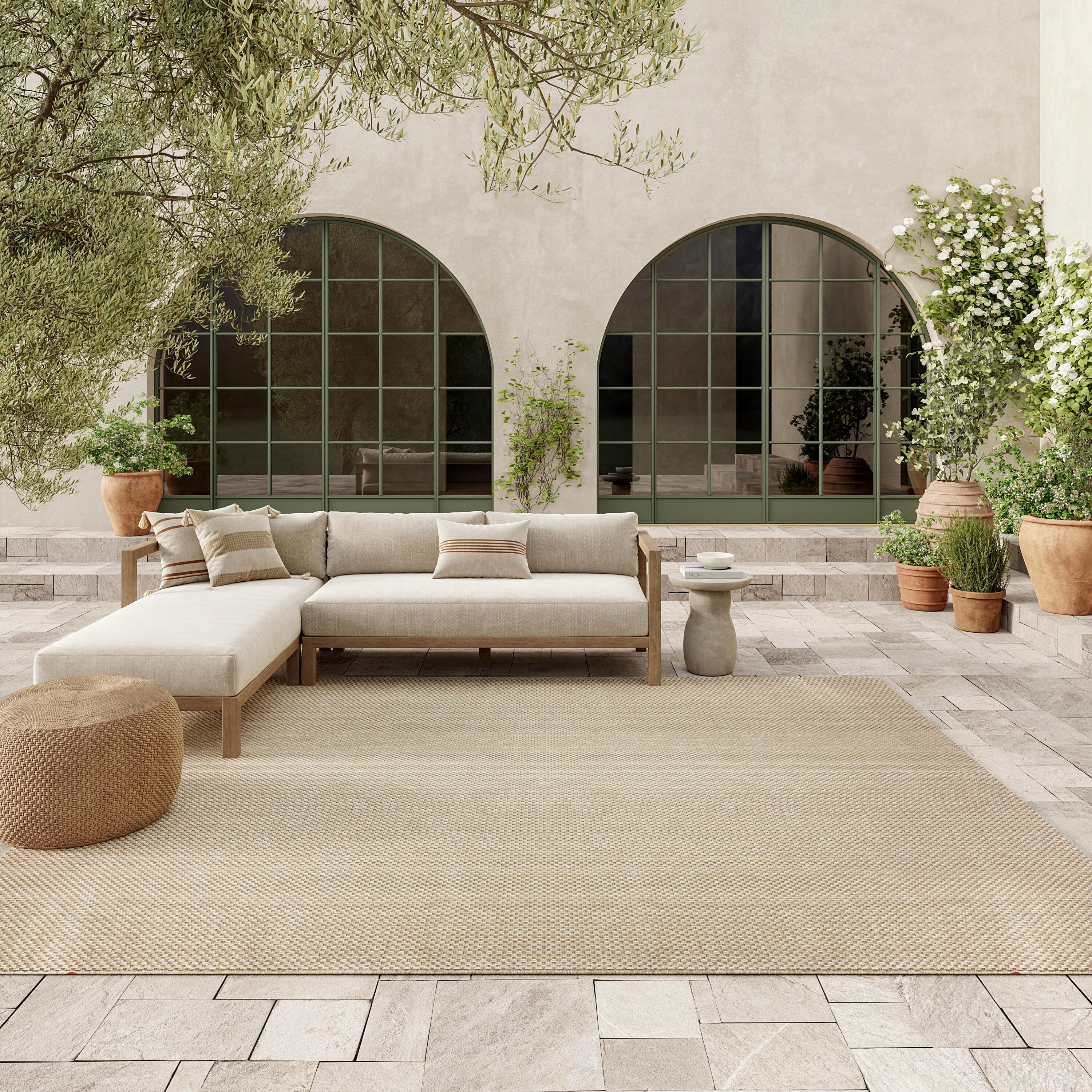 Nourison Home Tulum 6' x 9' Area Rug, Cream, rollover