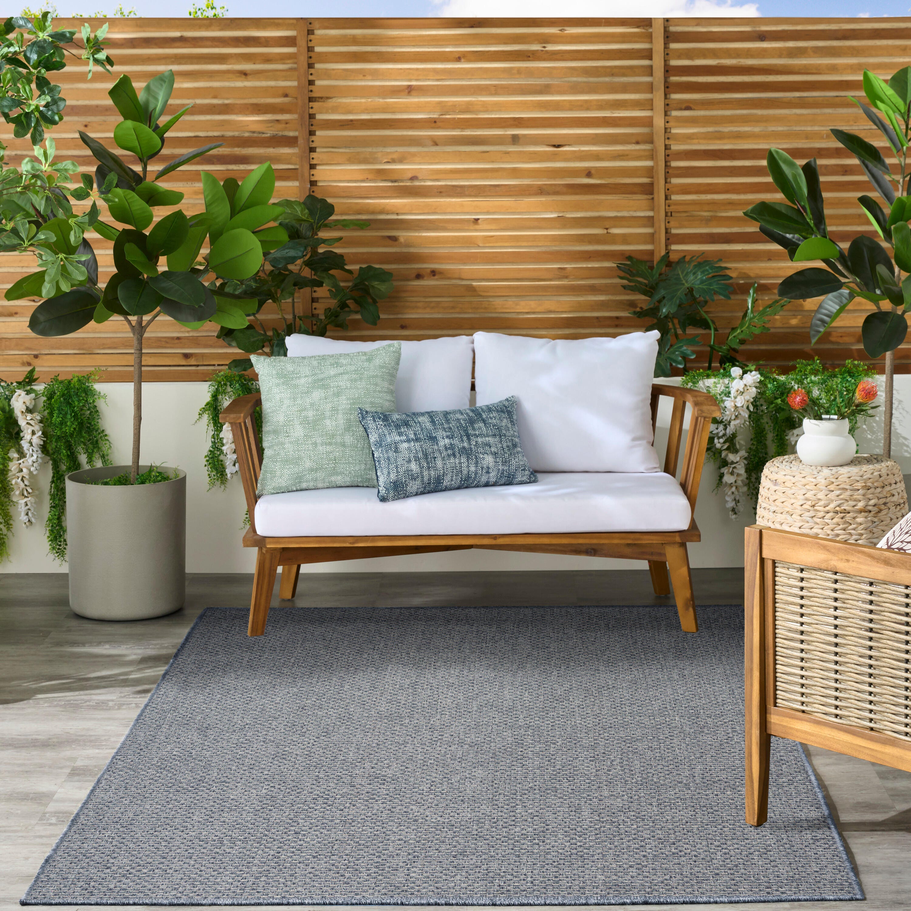 Nourison Home Tulum 6' x 9' Area Rug, Denim, rollover