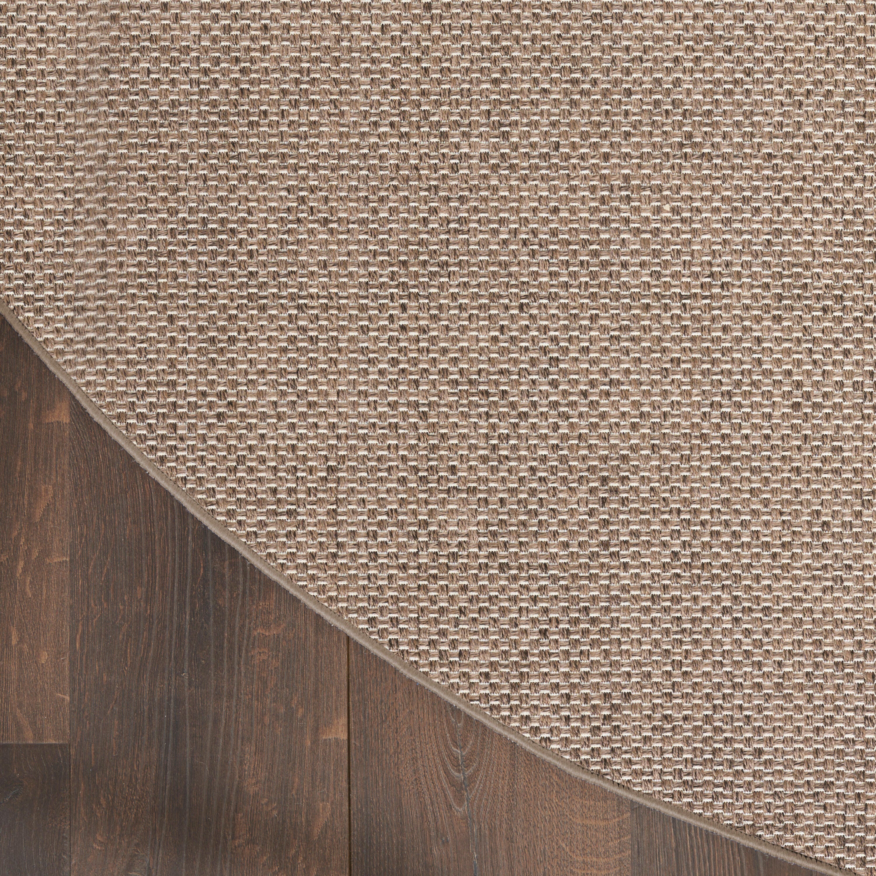 Nourison Home Tulum 8' Round Area Rug, Brown, large