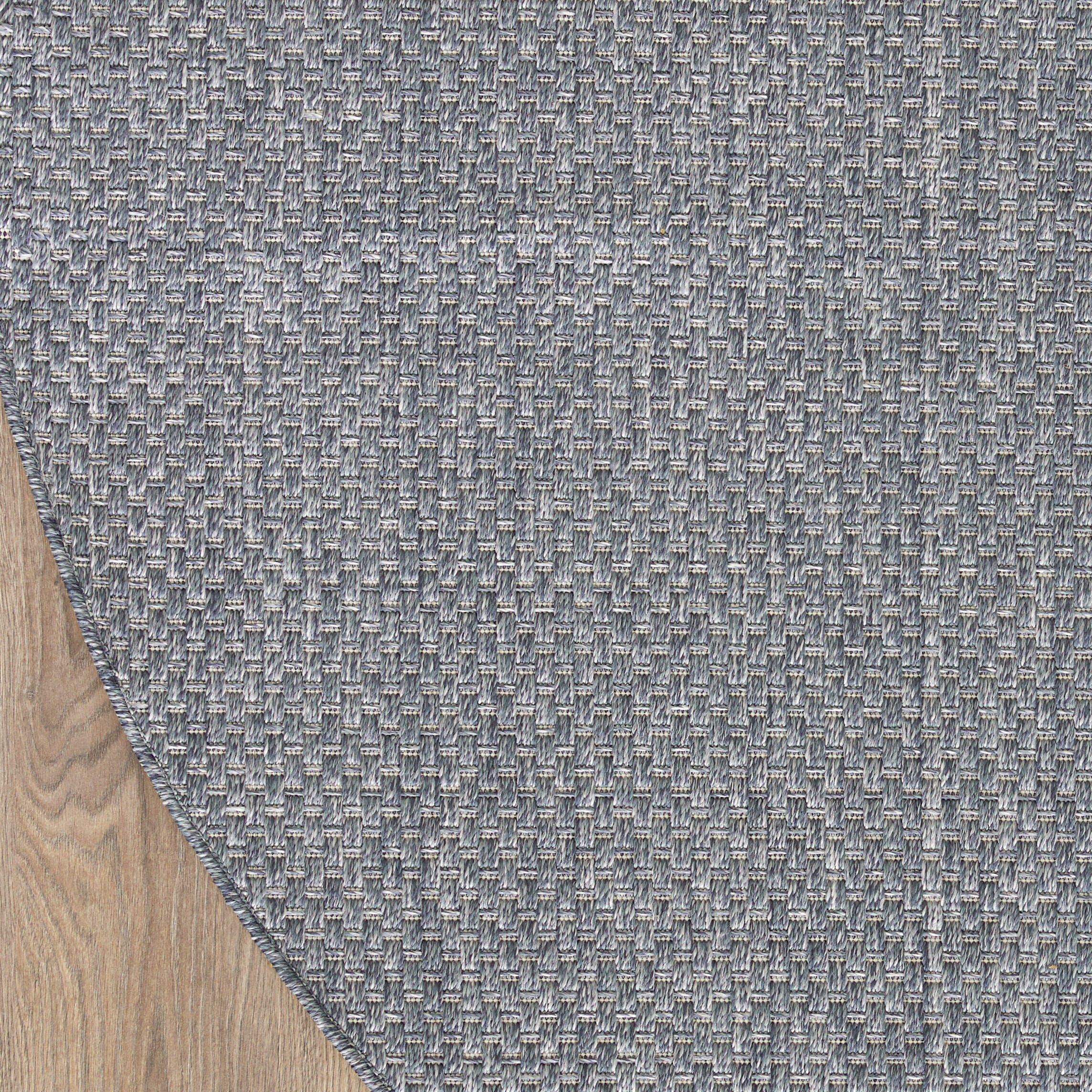 Nourison Home Tulum 8' Round Area Rug, Denim, large