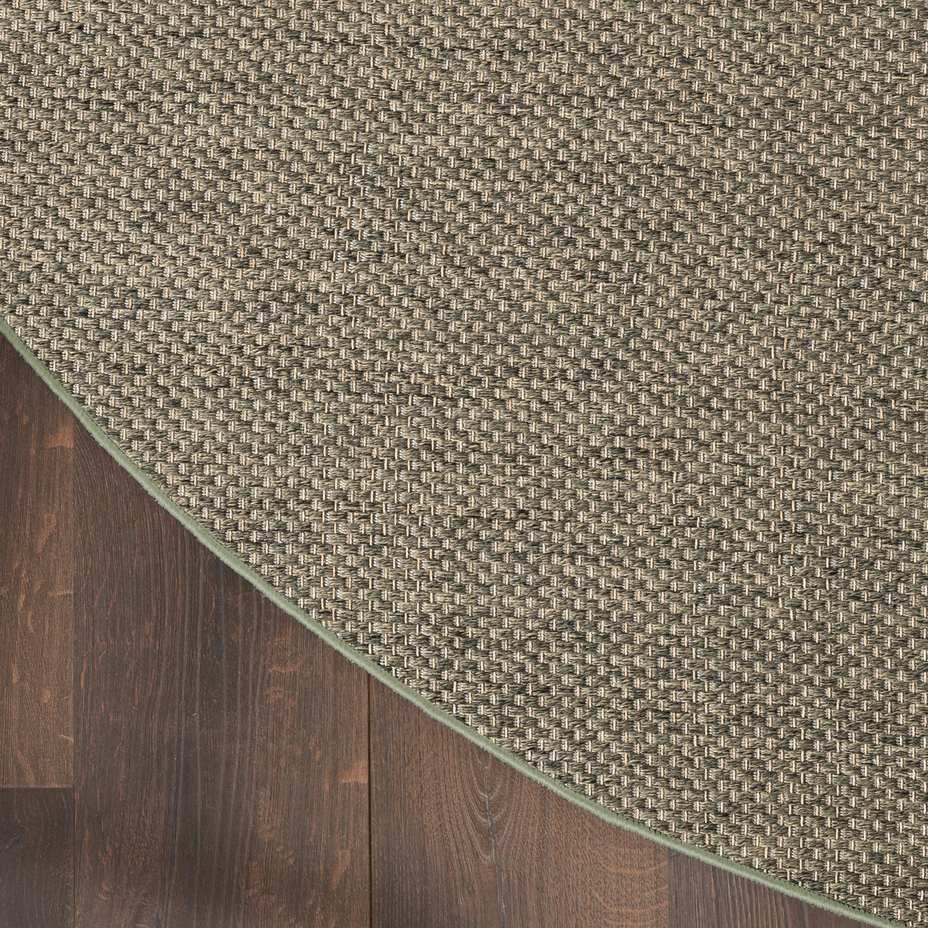 Nourison Home Tulum 8' Round Area Rug, Olive, large